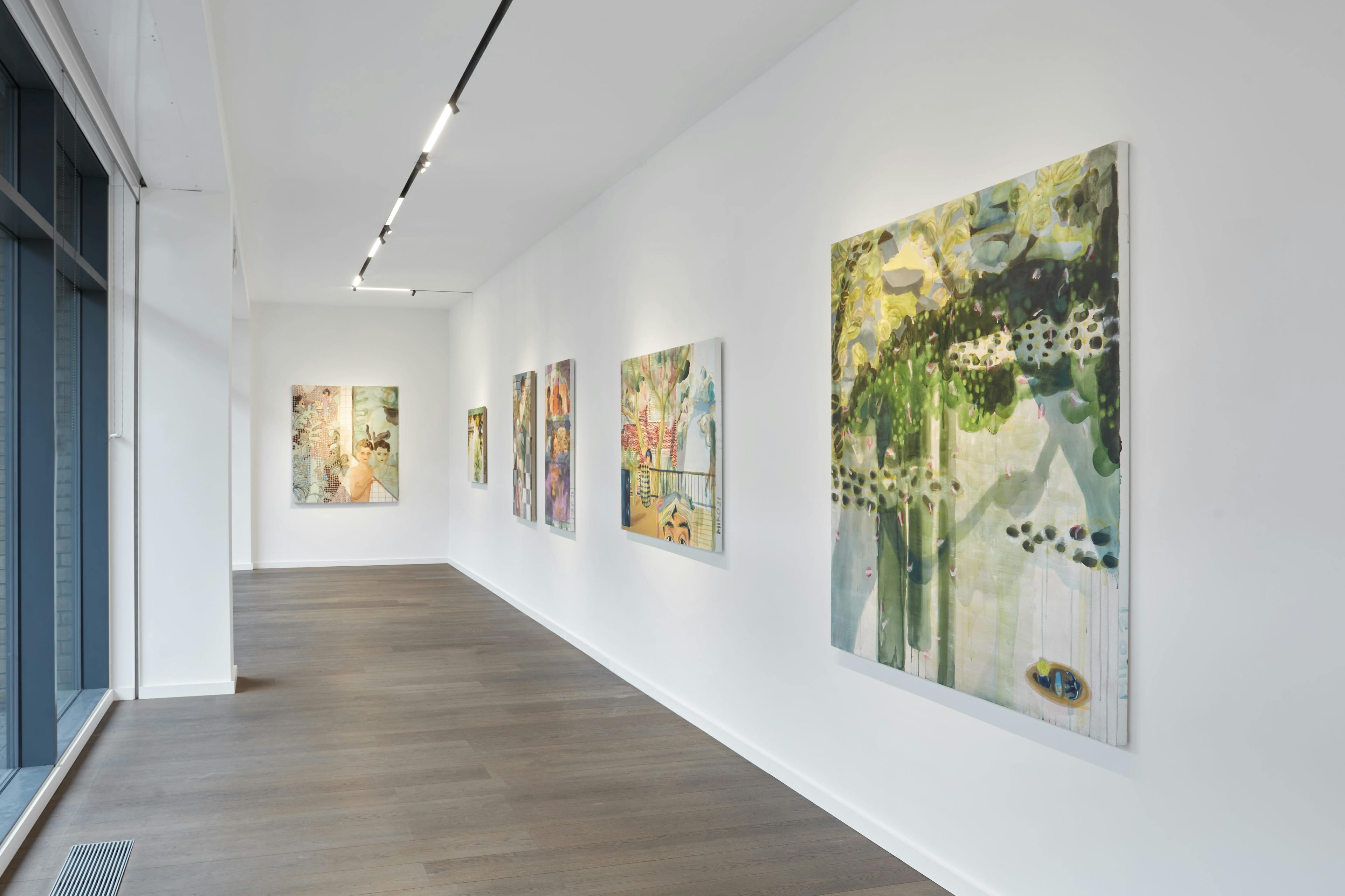 Installation shots of Miko Veldkamp's exhibition 'Ghost Stories' at Workplace in London