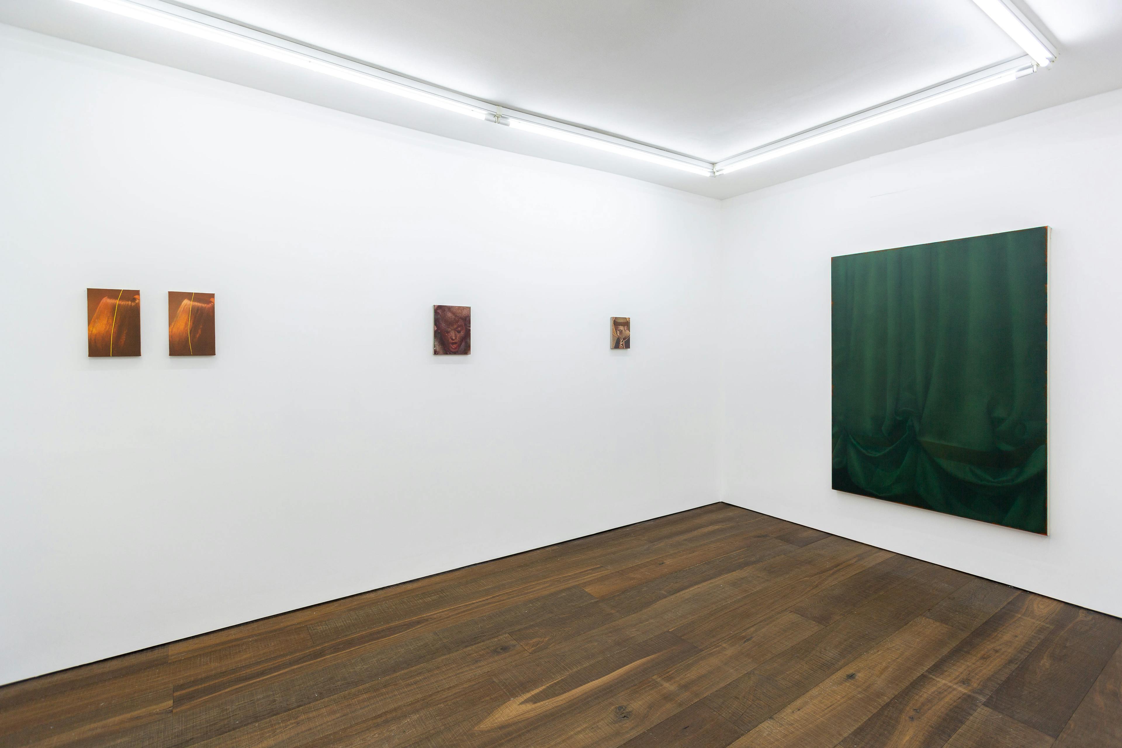 Installation photographs of Louise Giovanelli's exhibition 'in mediās rēs' at Workplace | London