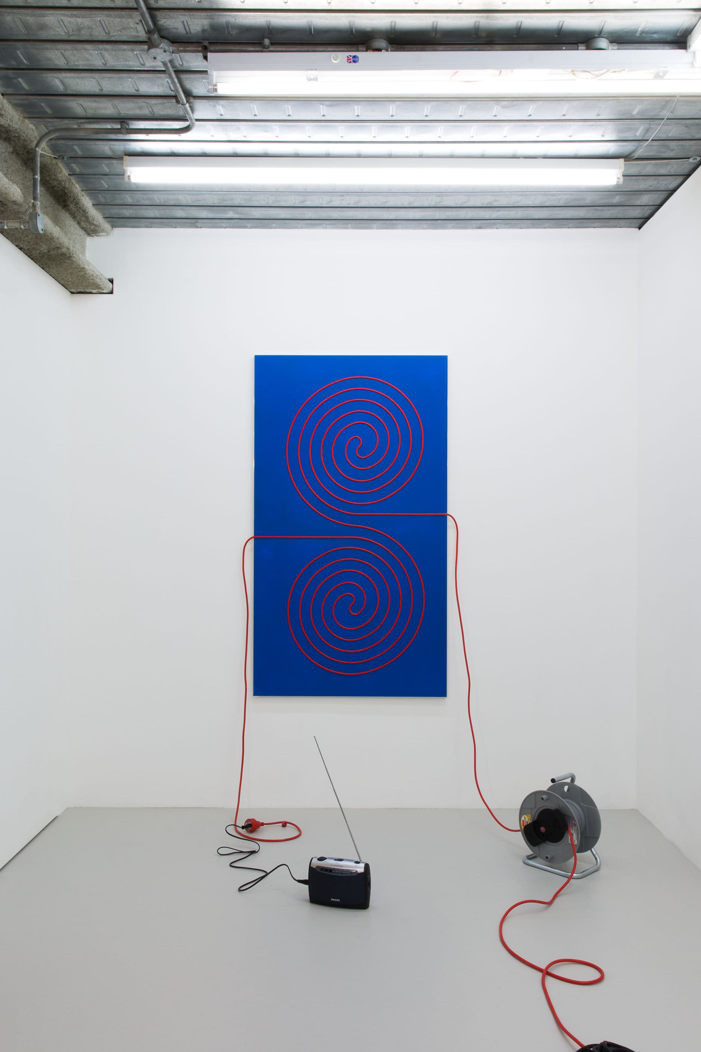 Installation shots of Jacob Dahlgren's exhibition 'Third Uncle' at Workplace London