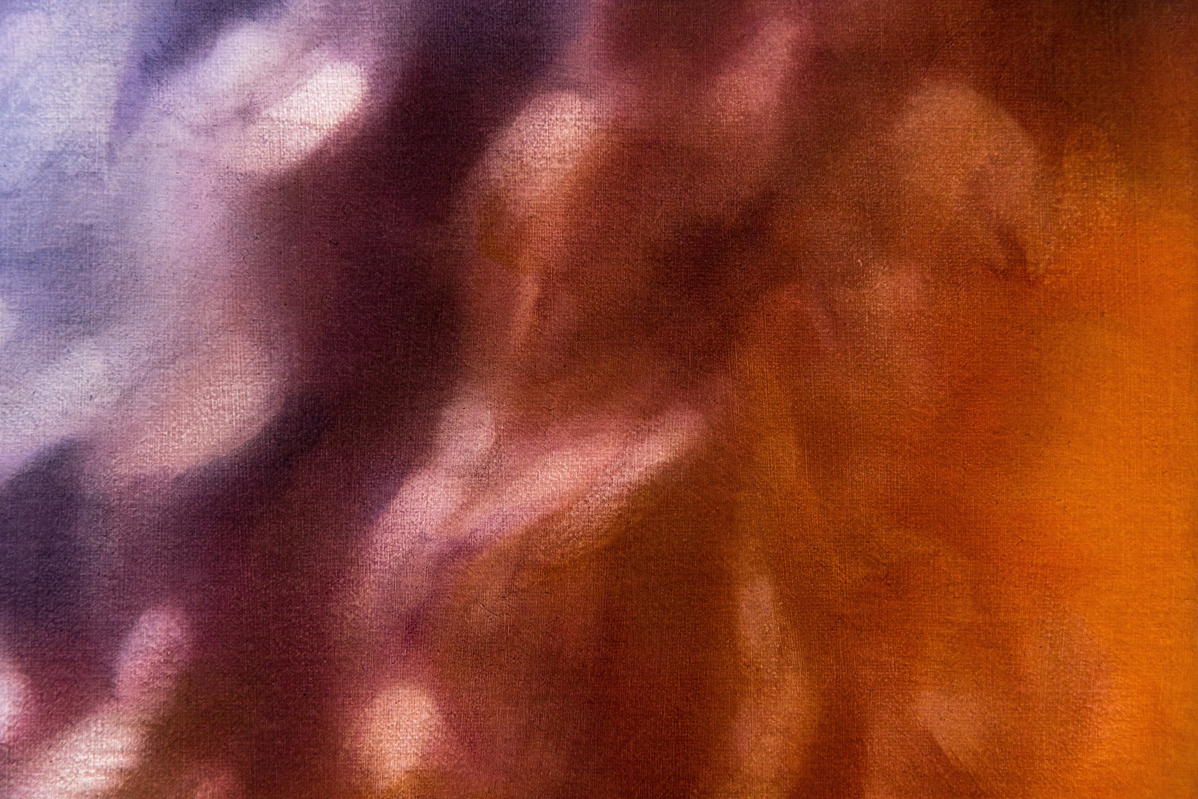 A painting of curly hair in high contrast lighting