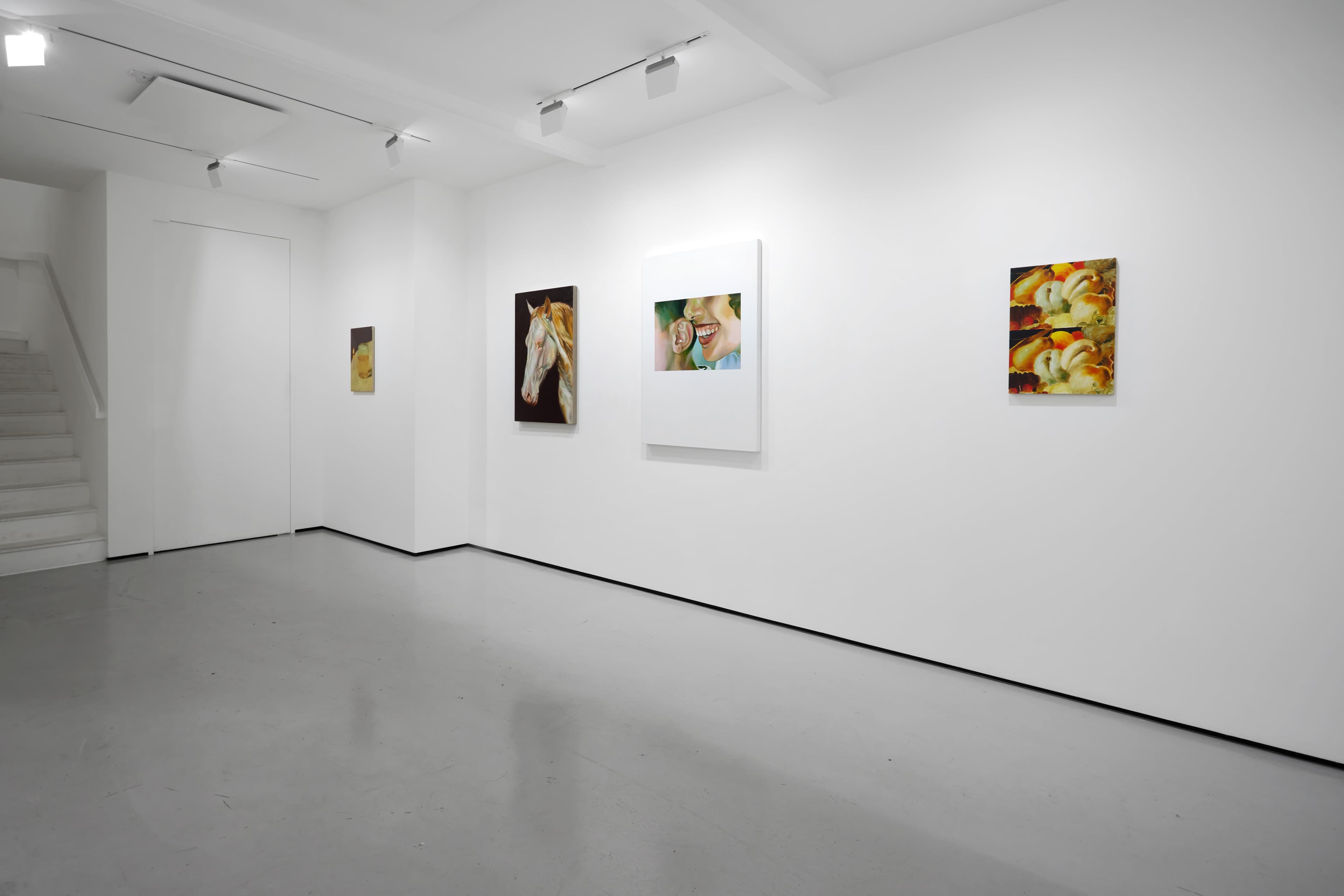 Installation shots of Robin Megannity's exhibition 'Call of The Void' at Workplace | London