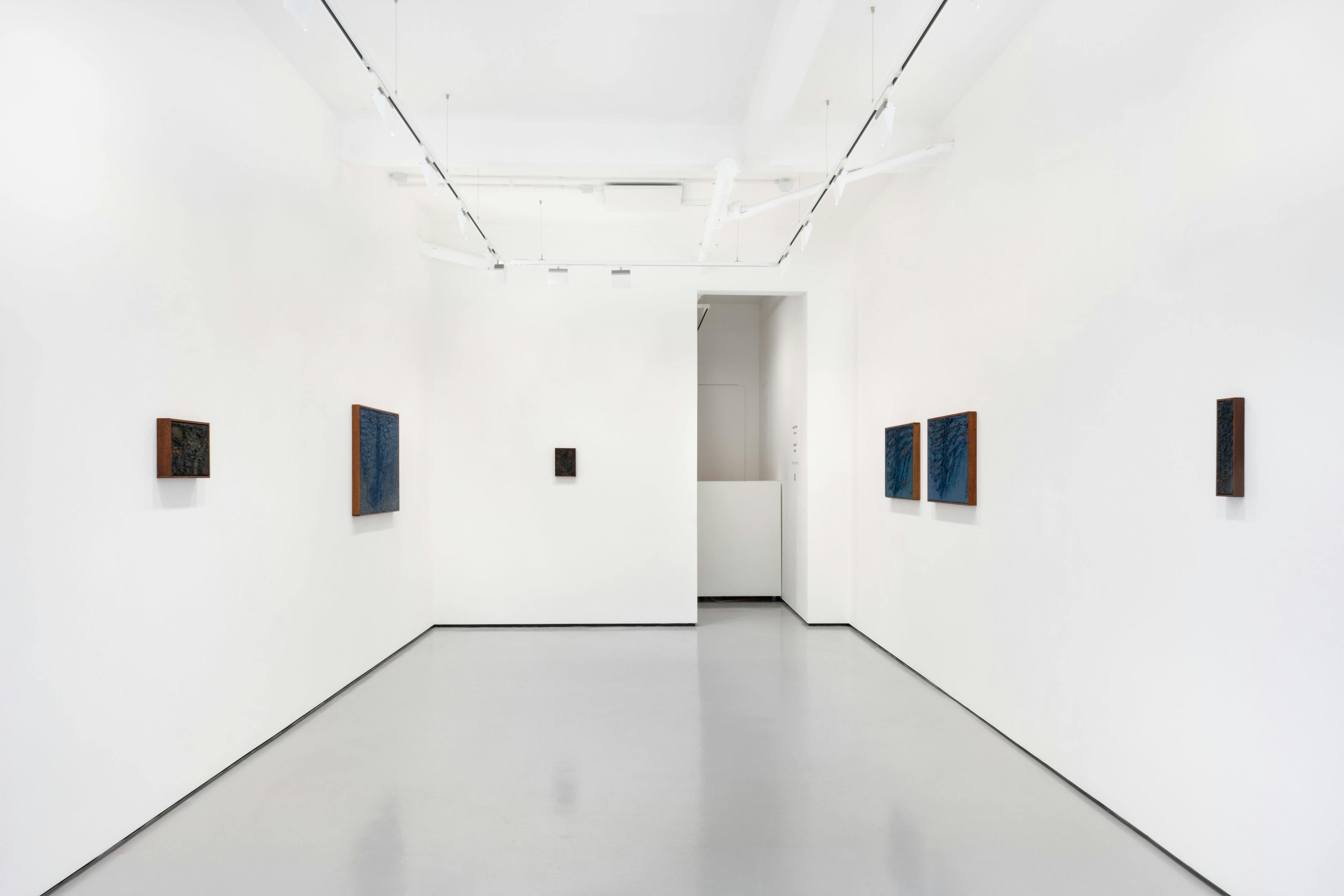 Installation photographs of James Collins exhibition 'Ground' at Workplace | London