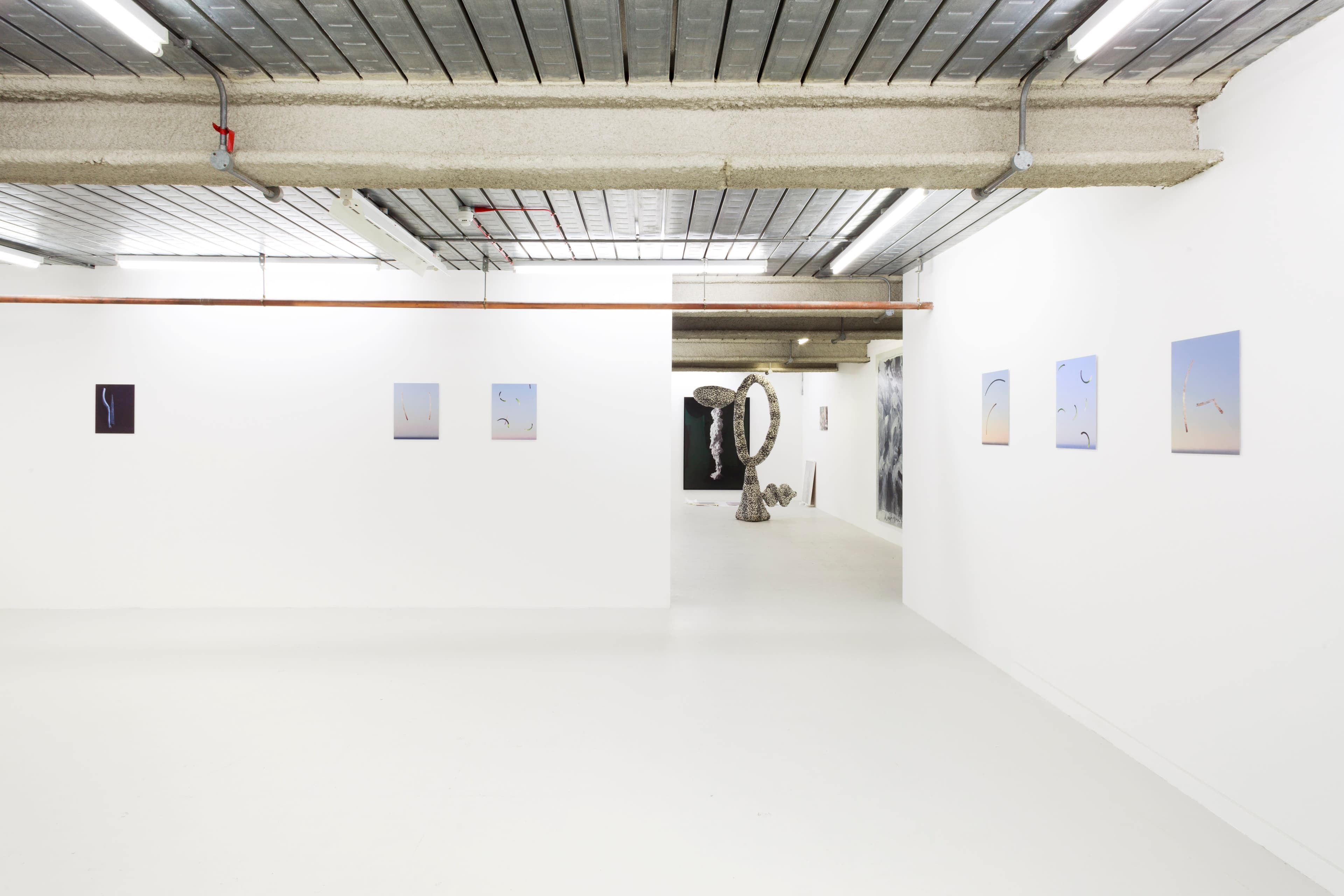 images of Joe Clarke's work in his exhibition 'Every song the same' at Workplace in London