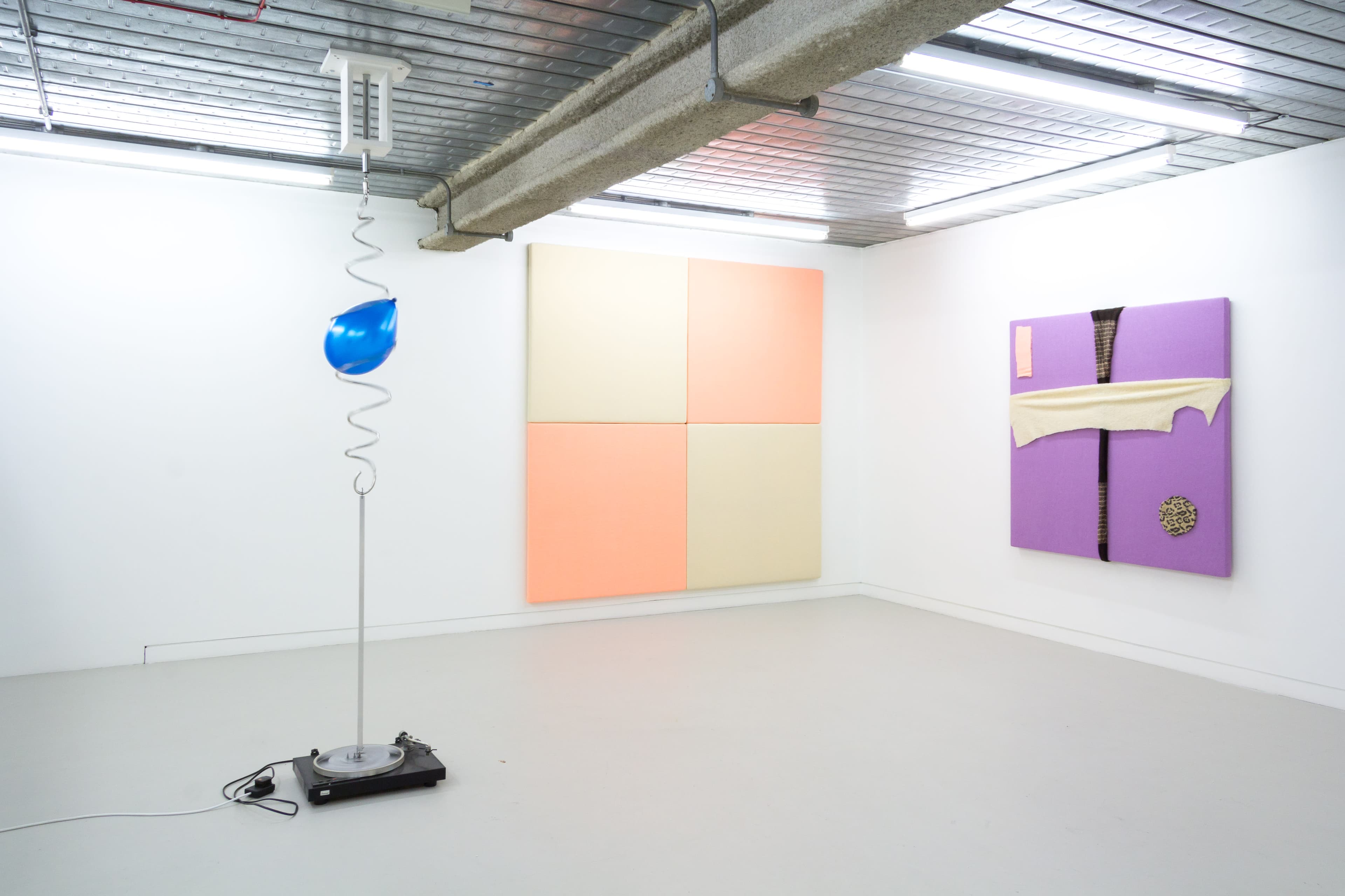 installation shot of Eric Bainbridge and Joel Kyack at Workplace London