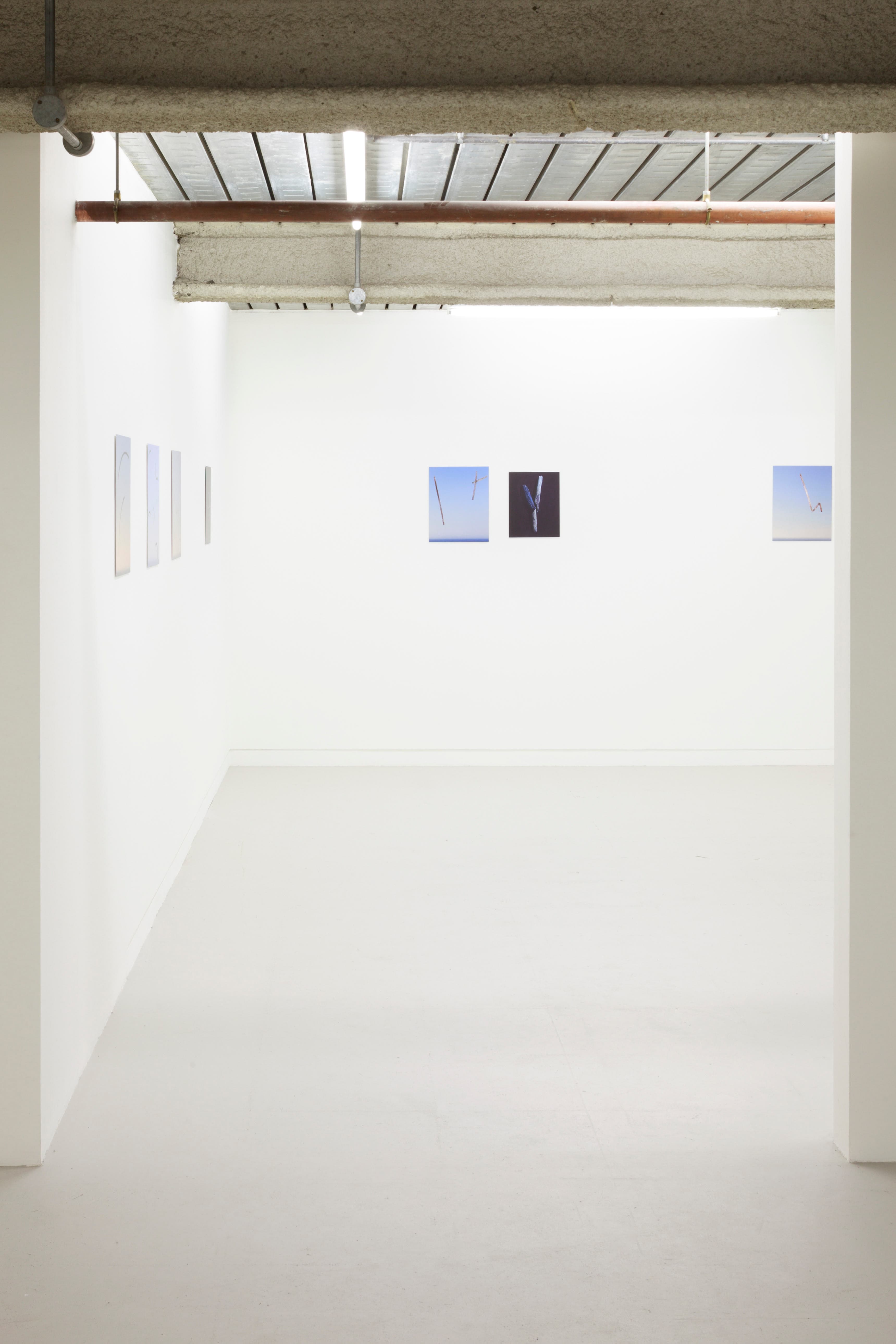 images of Joe Clarke's work in his exhibition 'Every song the same' at Workplace in London