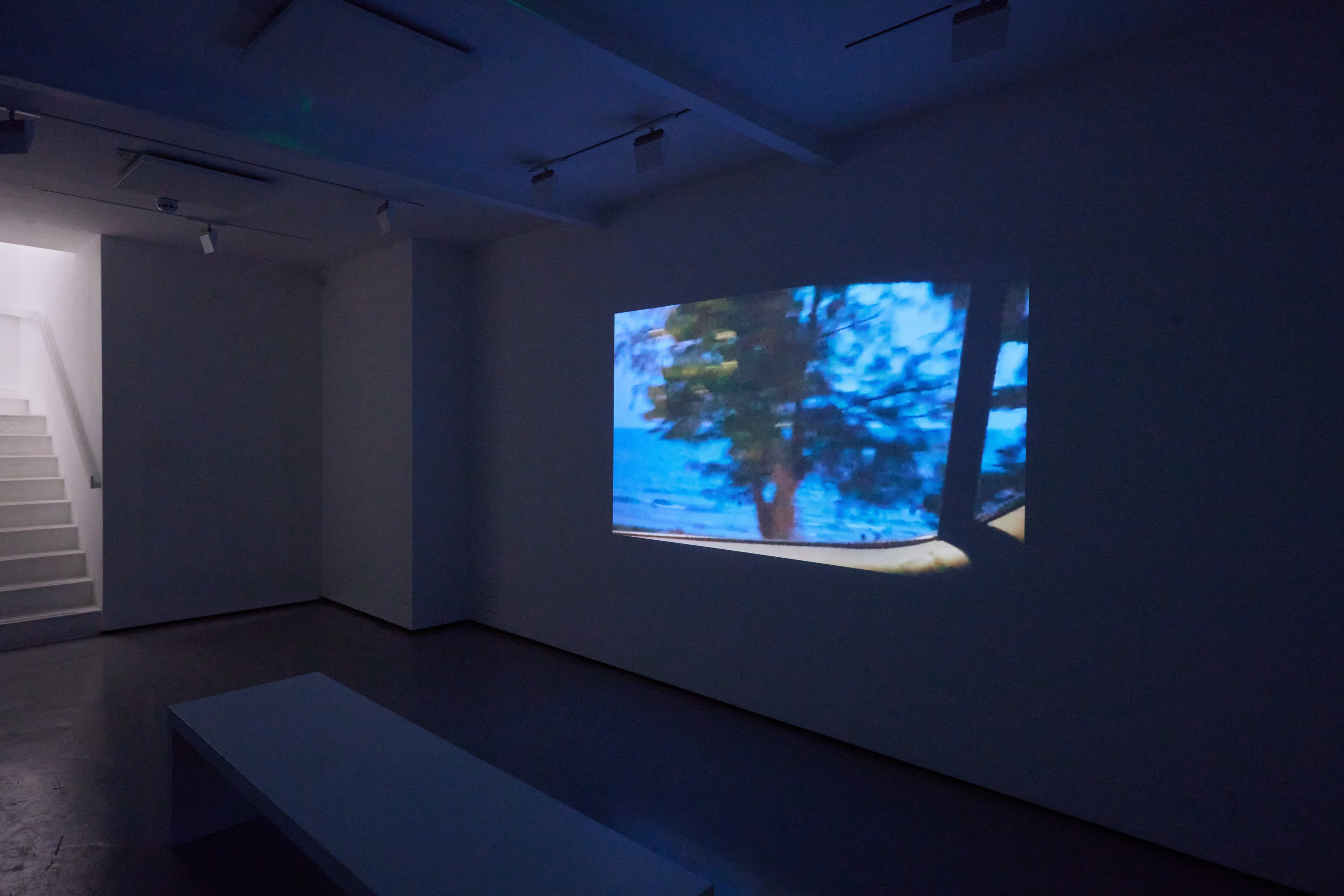 Installation shots of James Prapaithong's exhibition Light Rooms at Workplace | London