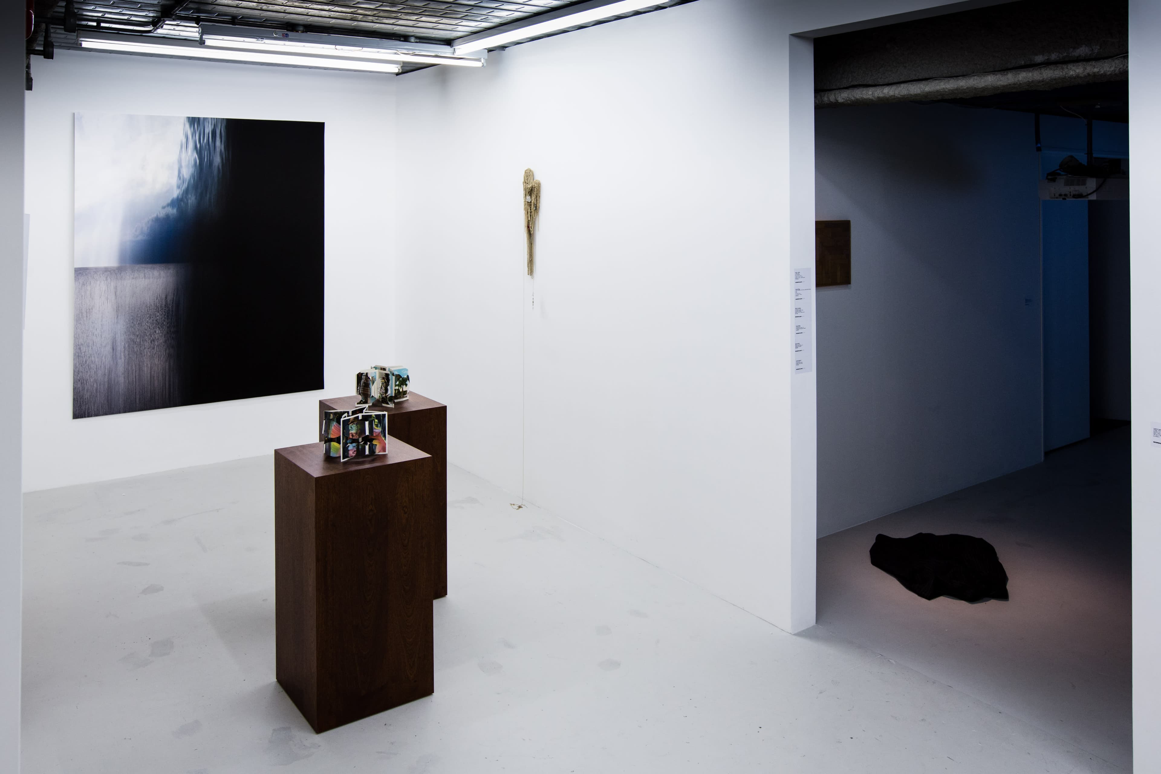 Installation shots of 'Satellite Satellite' a group exhibition at Workplace London 