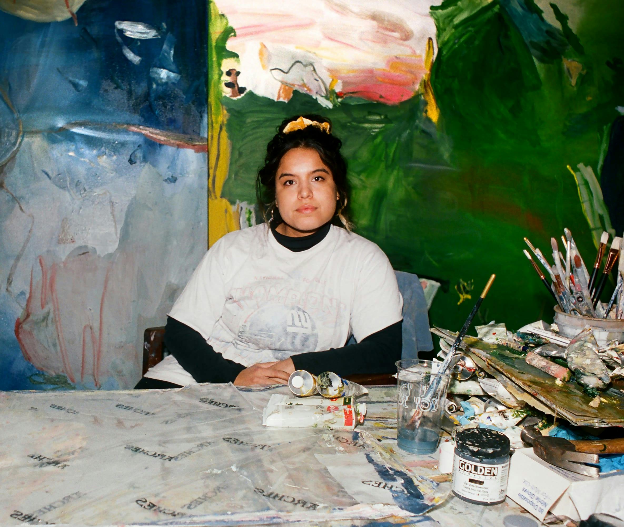 b chehayeb in her studio