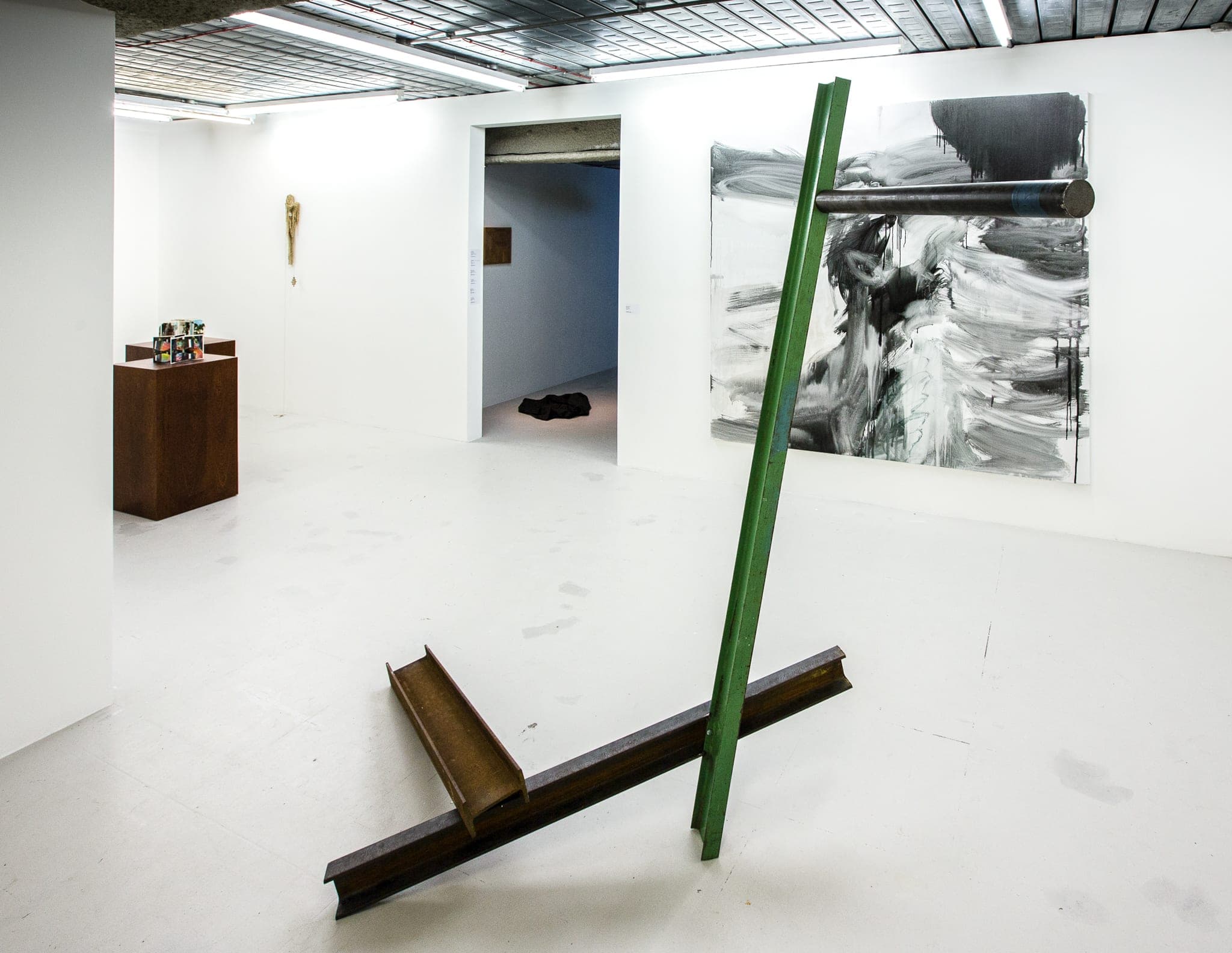 Installation shots of 'Satellite Satellite' a group exhibition at Workplace London 