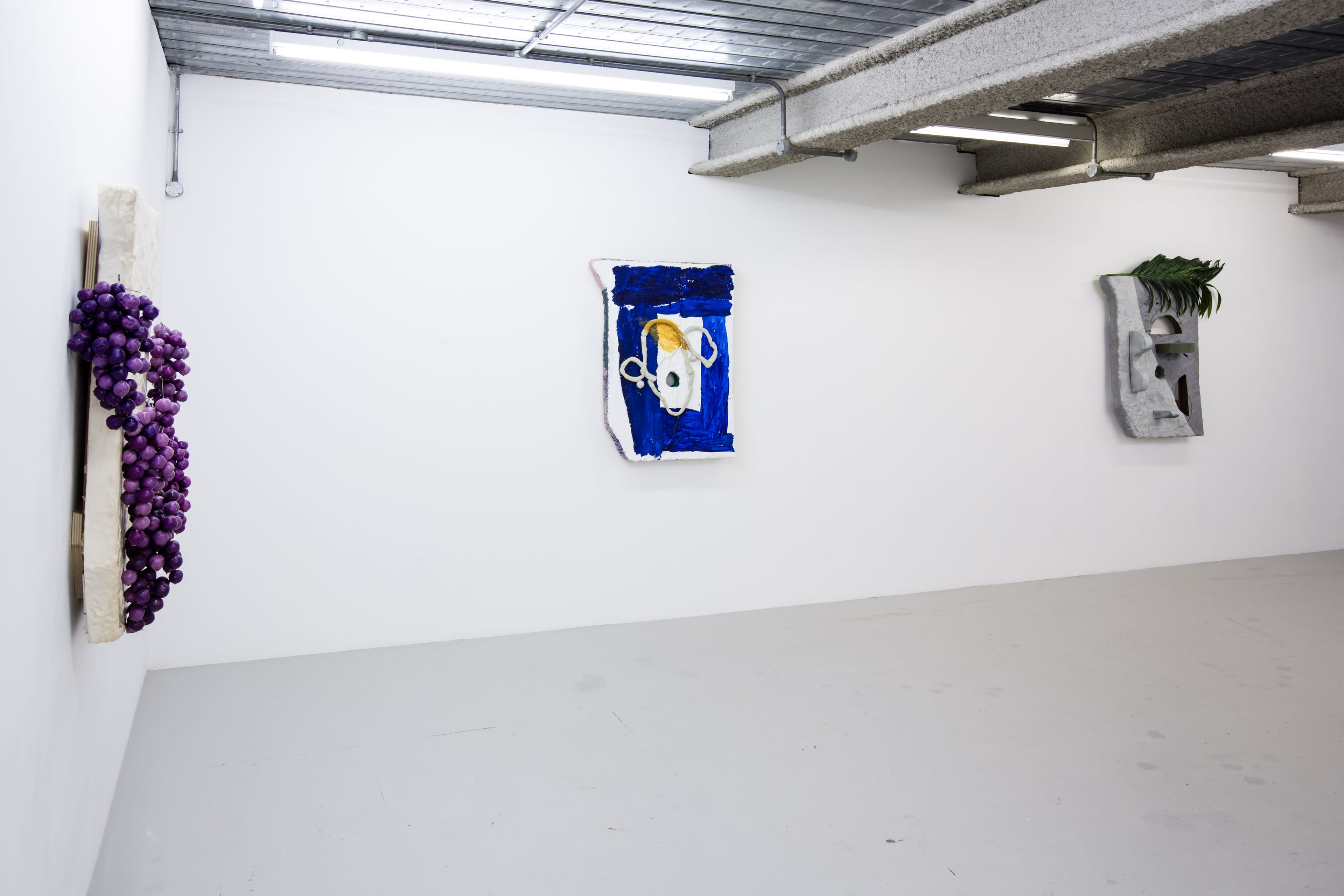 Installation shots of Mike Pratt's exhibition 'The Meeting of Two Eyebrows' at Workplace London