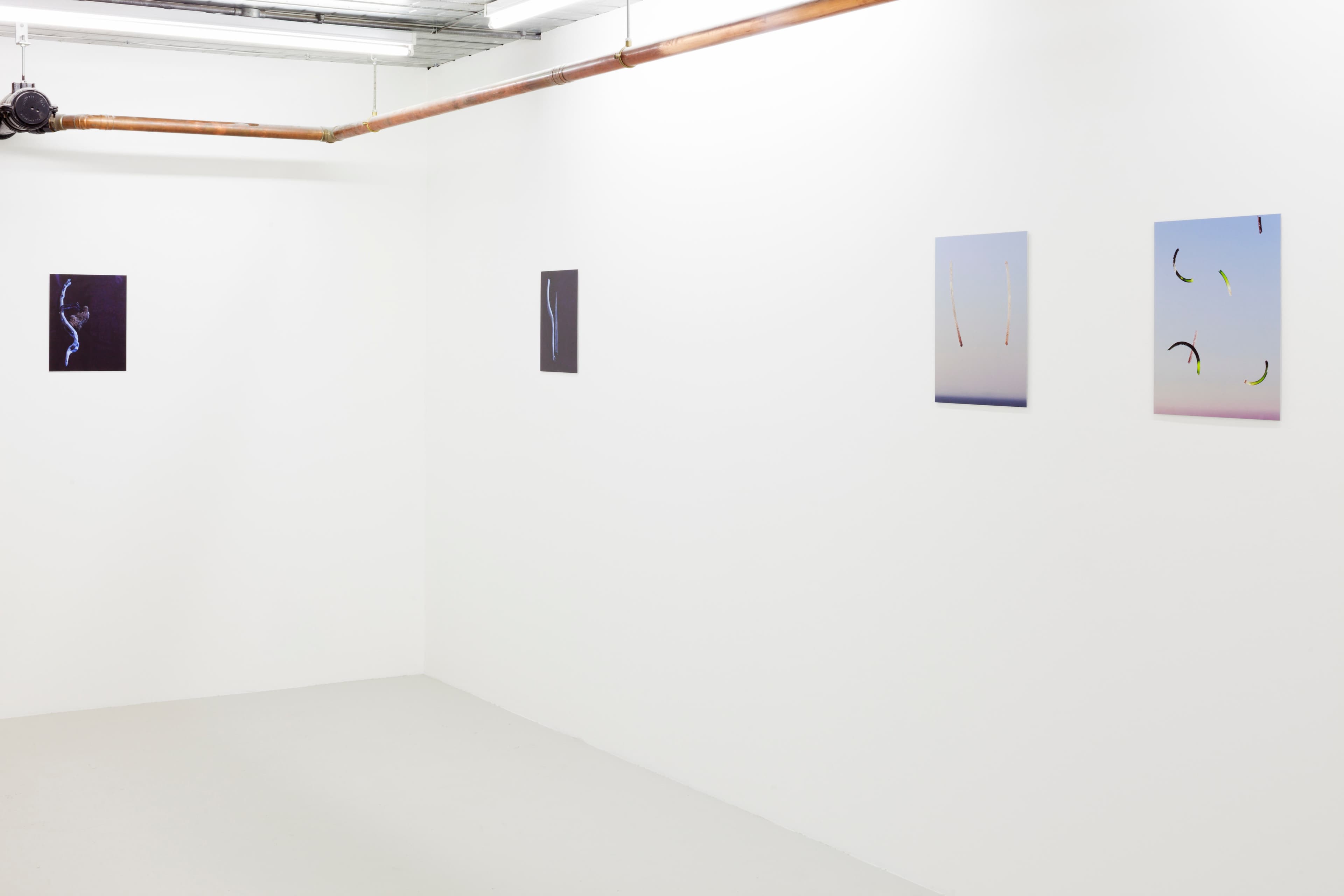 images of Joe Clarke's work in his exhibition 'Every song the same' at Workplace in London