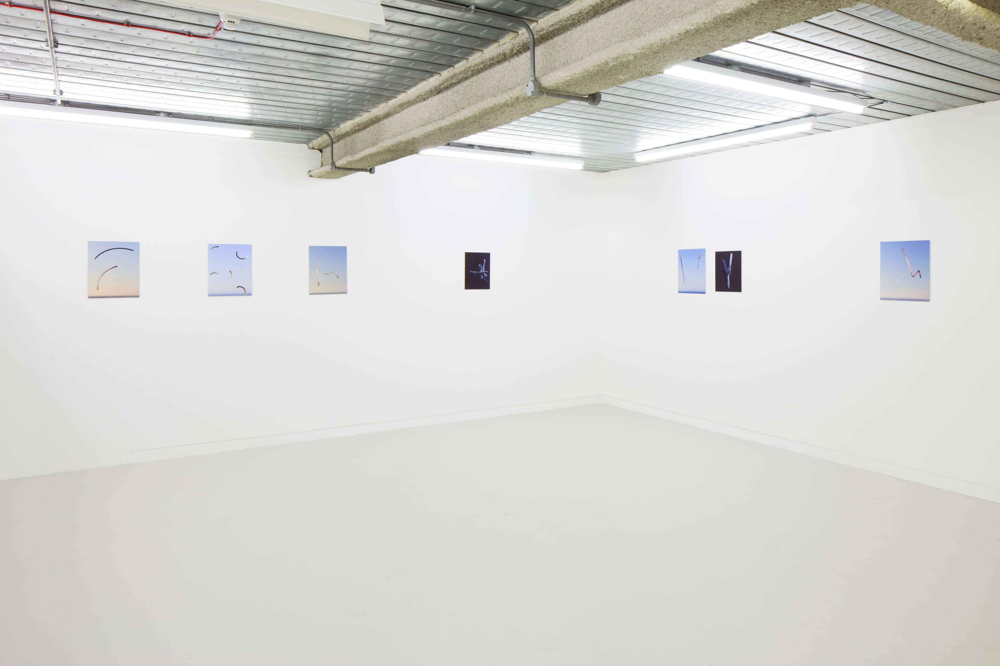 images of Joe Clarke's work in his exhibition 'Every song the same' at Workplace in London