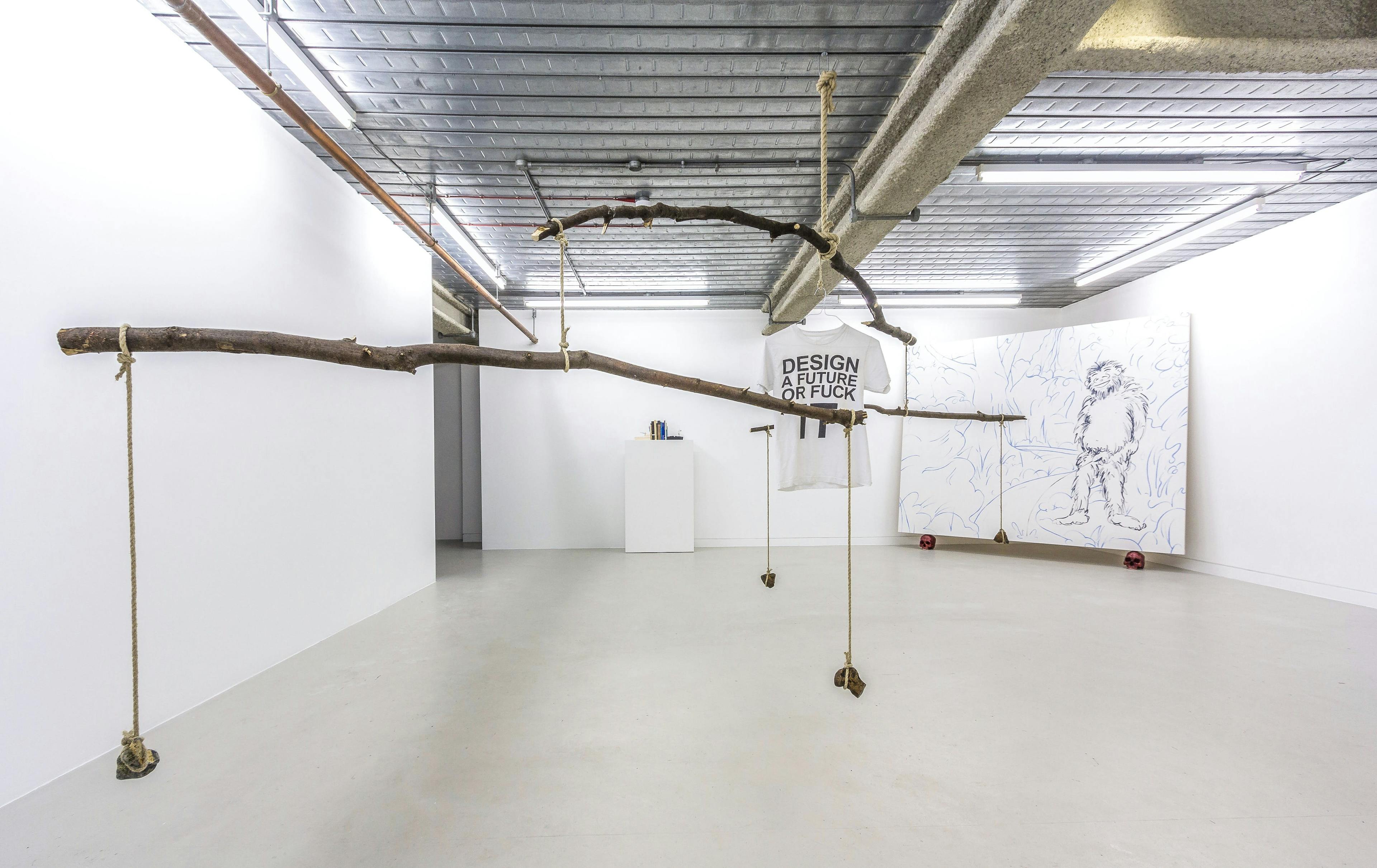 Installation documentation of Joel Kyack's exhibition "Hold On Tightly / Let Go Lightly" at Workplace | London