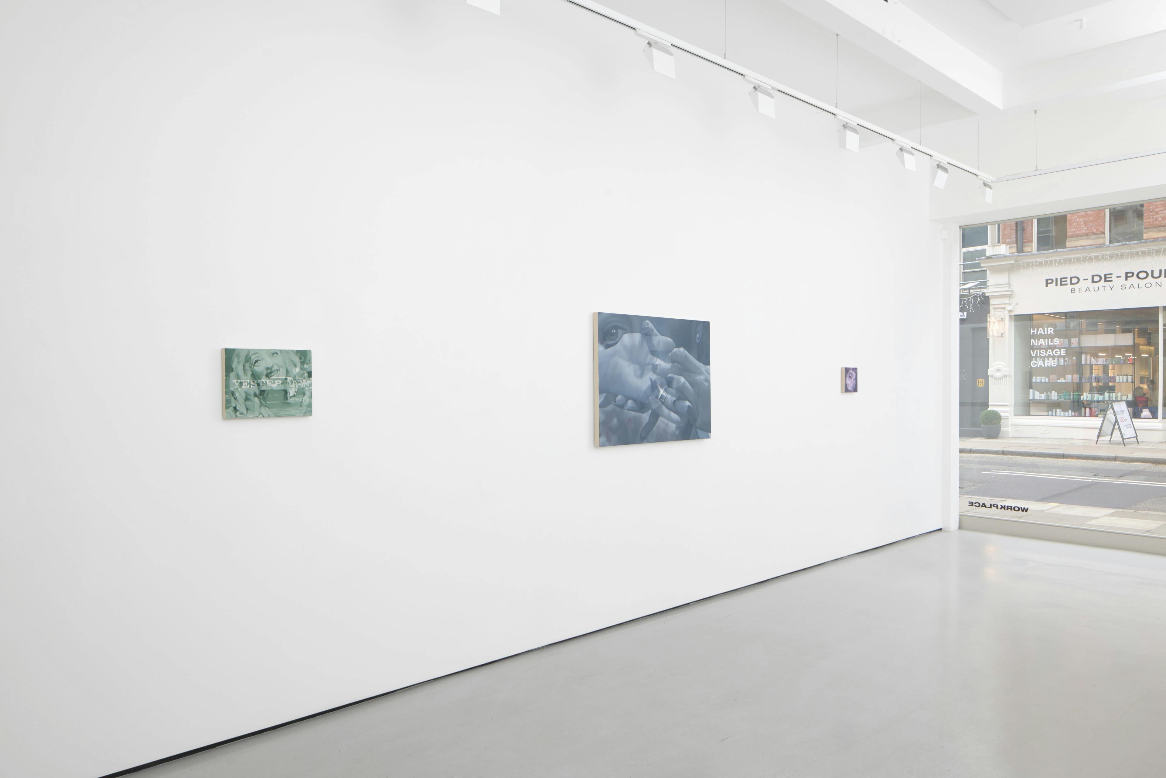 installation views of Julia Maiuri's exhibition at Workplace in London