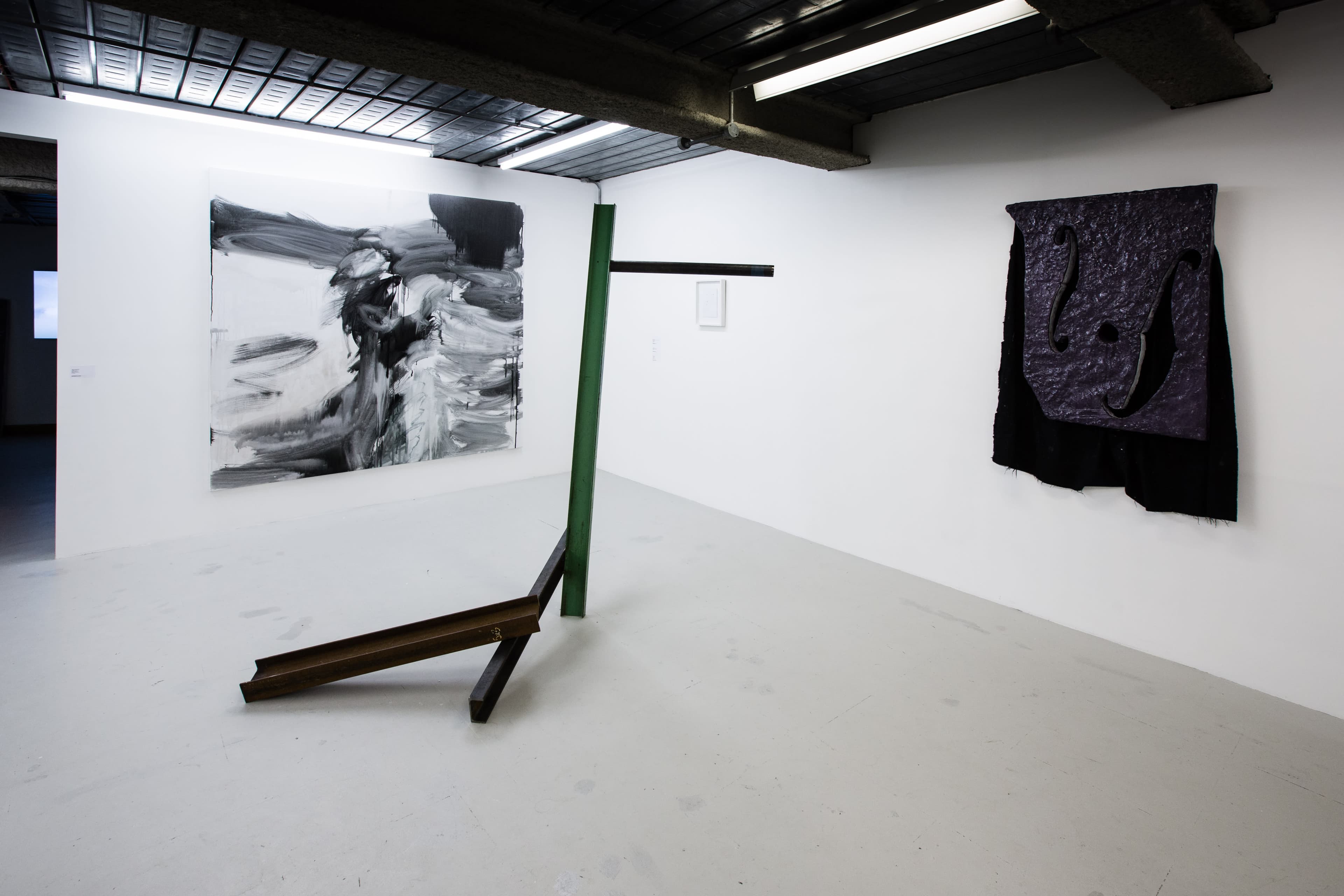 Installation shots of 'Satellite Satellite' a group exhibition at Workplace London 