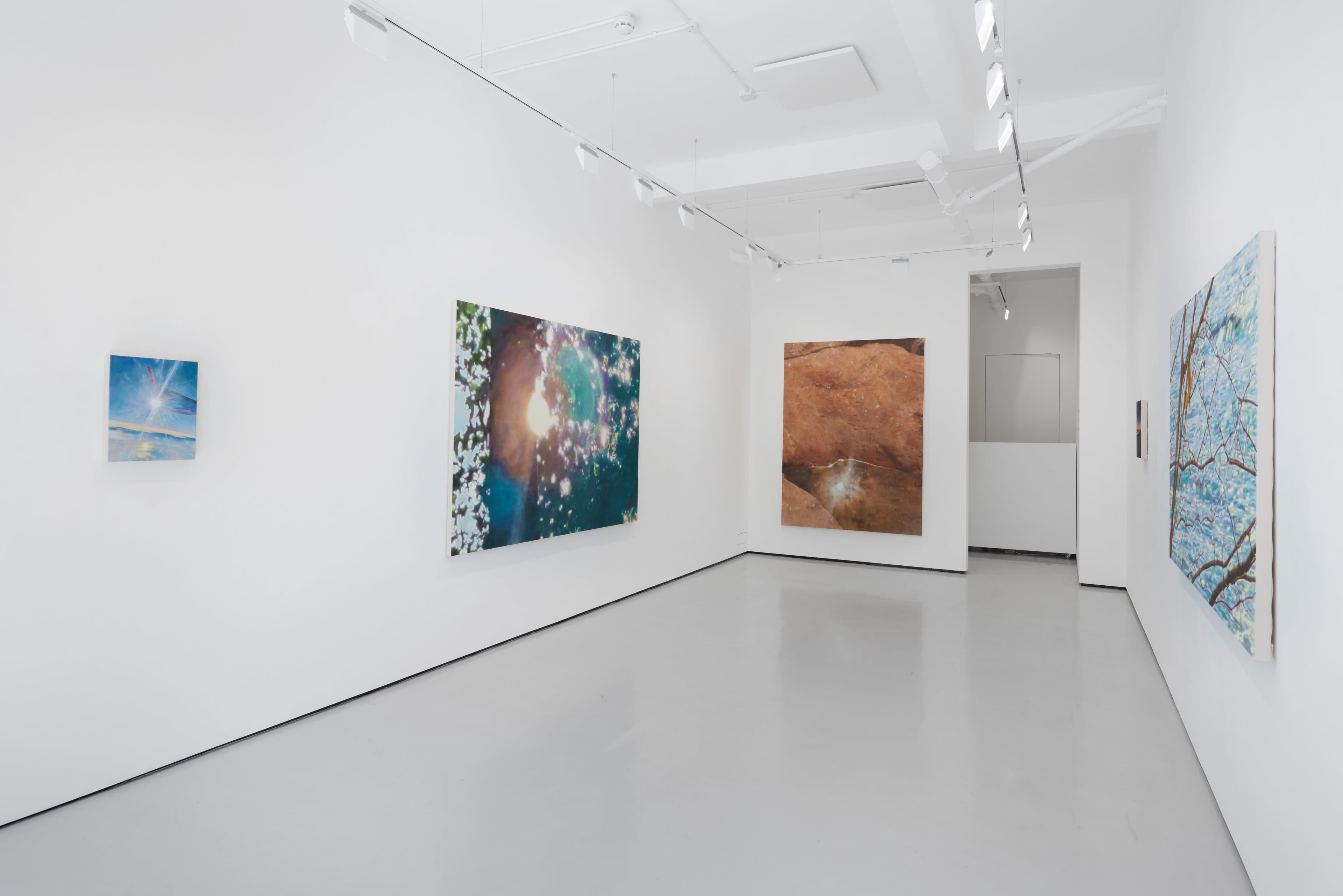 Installation shots of James Prapaithong's exhibition Light Rooms at Workplace | London