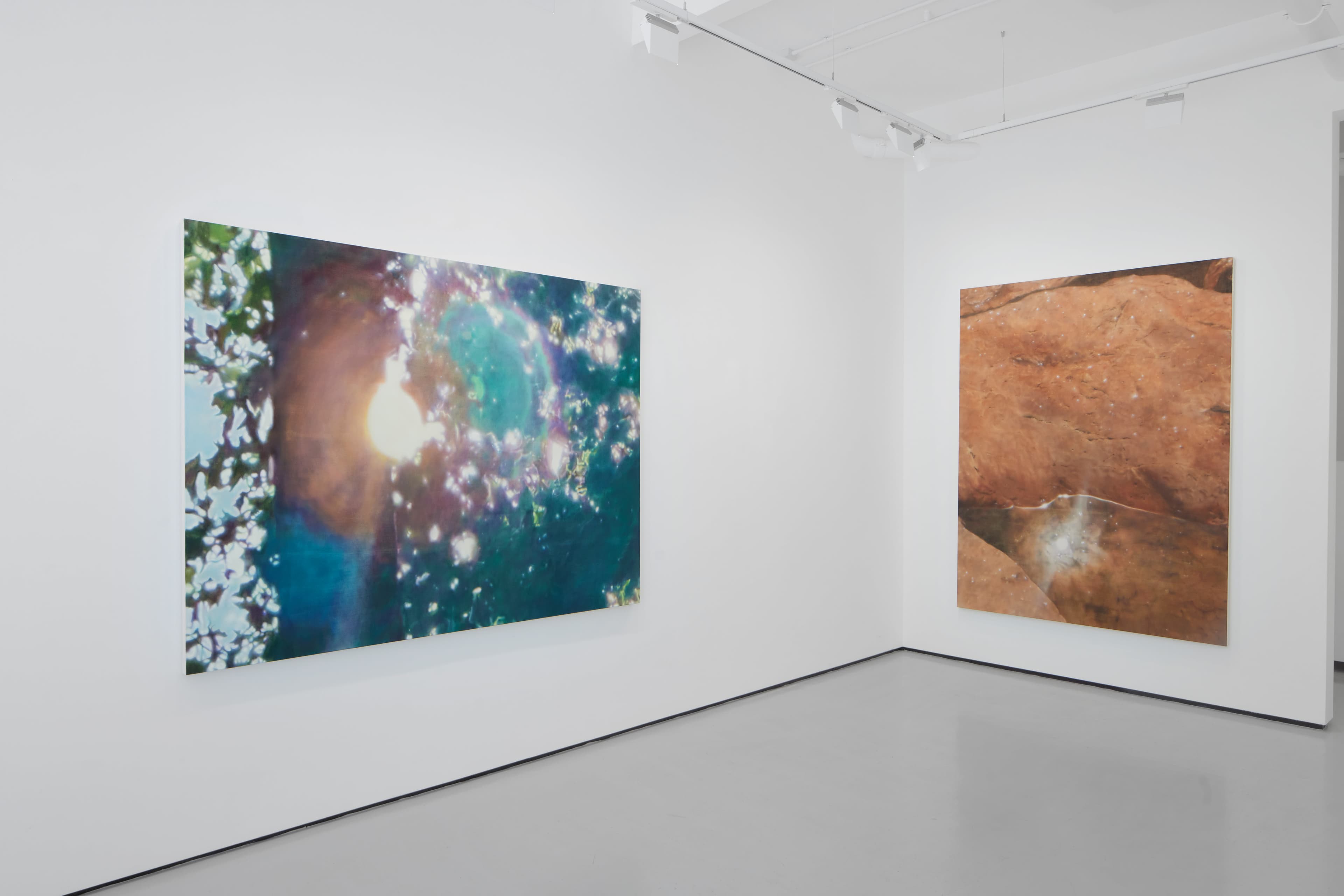 Installation shots of James Prapaithong's exhibition Light Rooms at Workplace | London