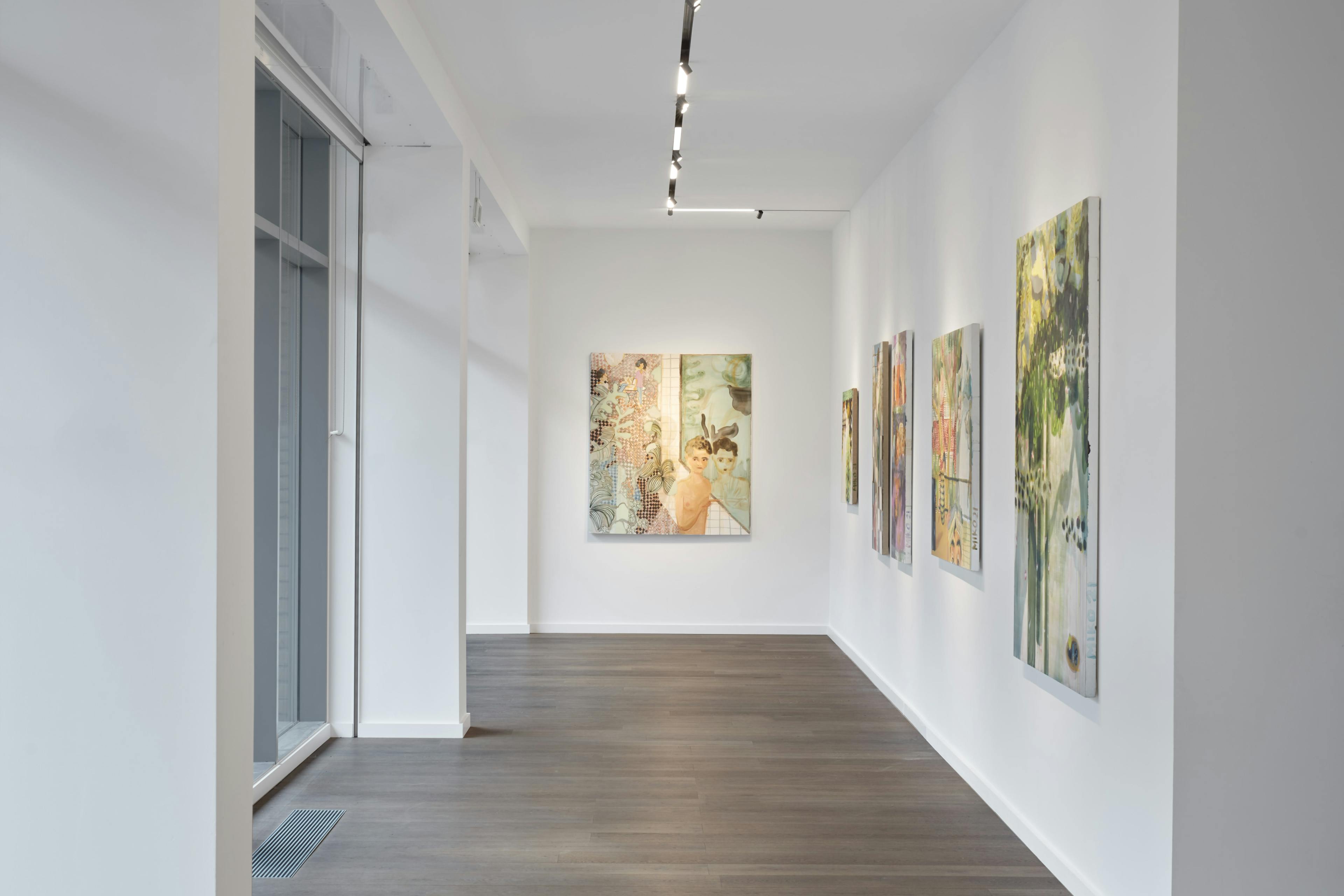 Installation shots of Miko Veldkamp's exhibition 'Ghost Stories' at Workplace in London