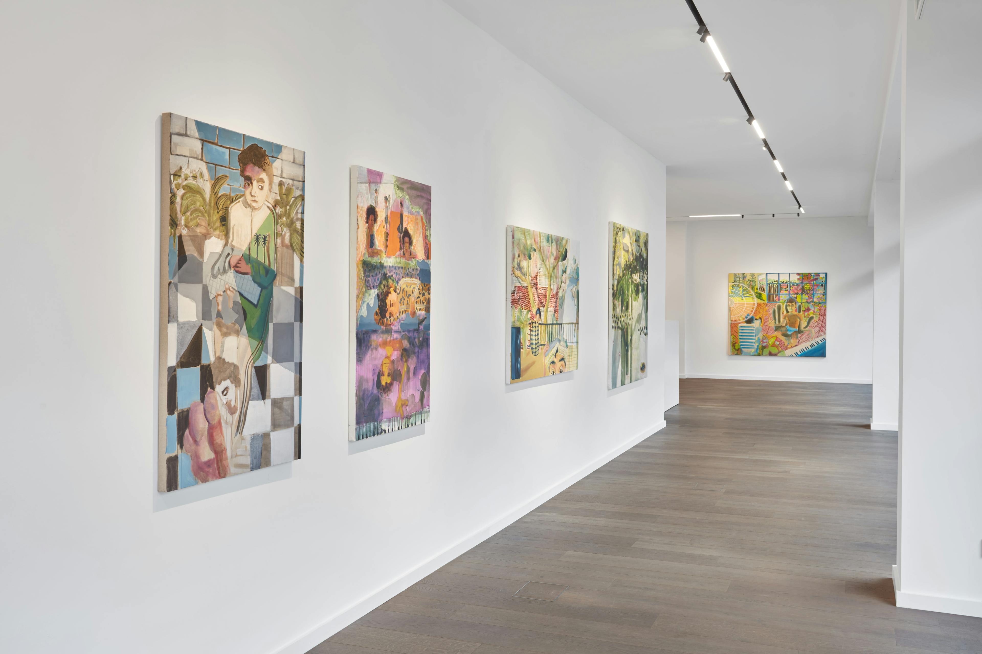 Installation shots of Miko Veldkamp's exhibition 'Ghost Stories' at Workplace in London