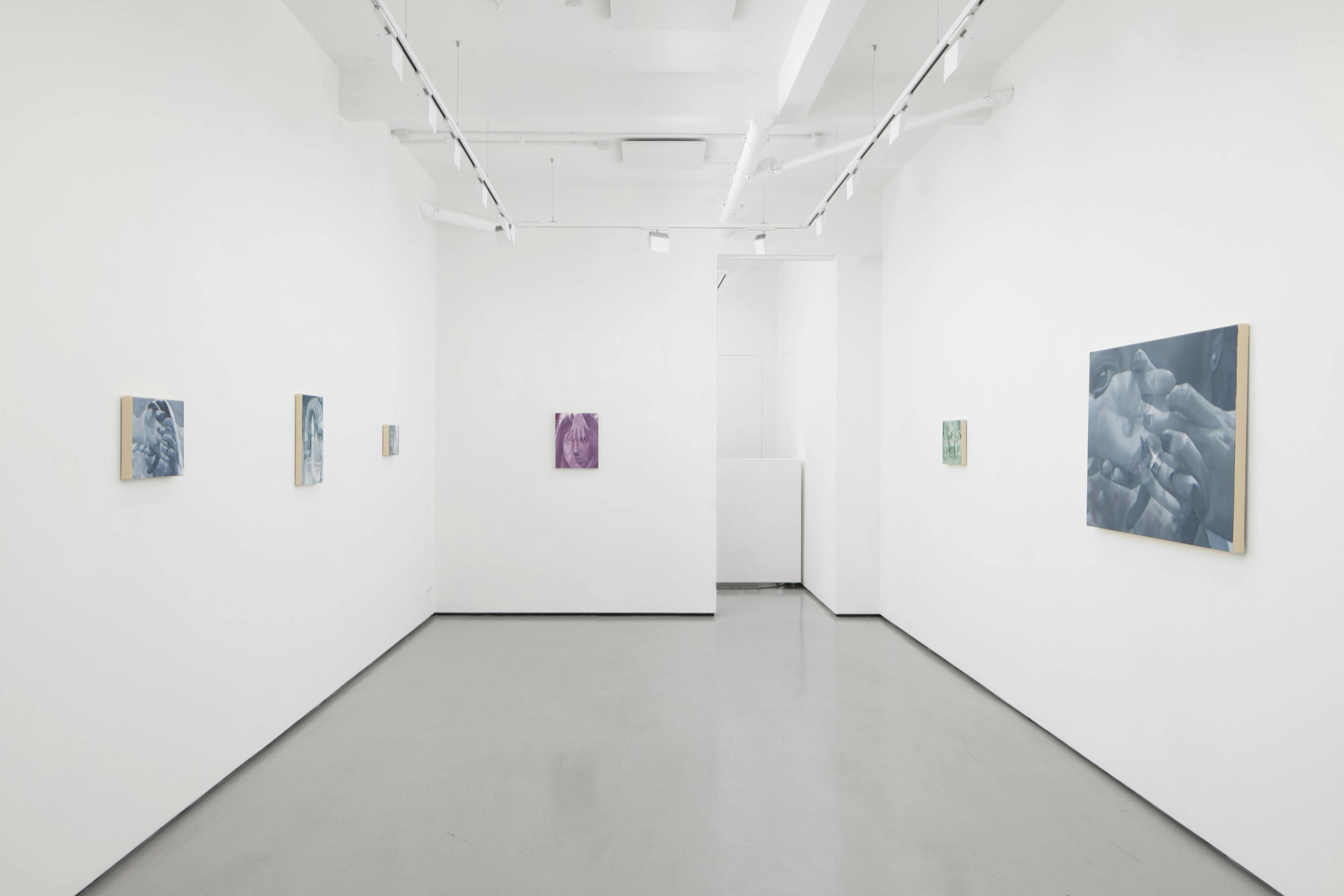 installation views of Julia Maiuri's exhibition at Workplace in London