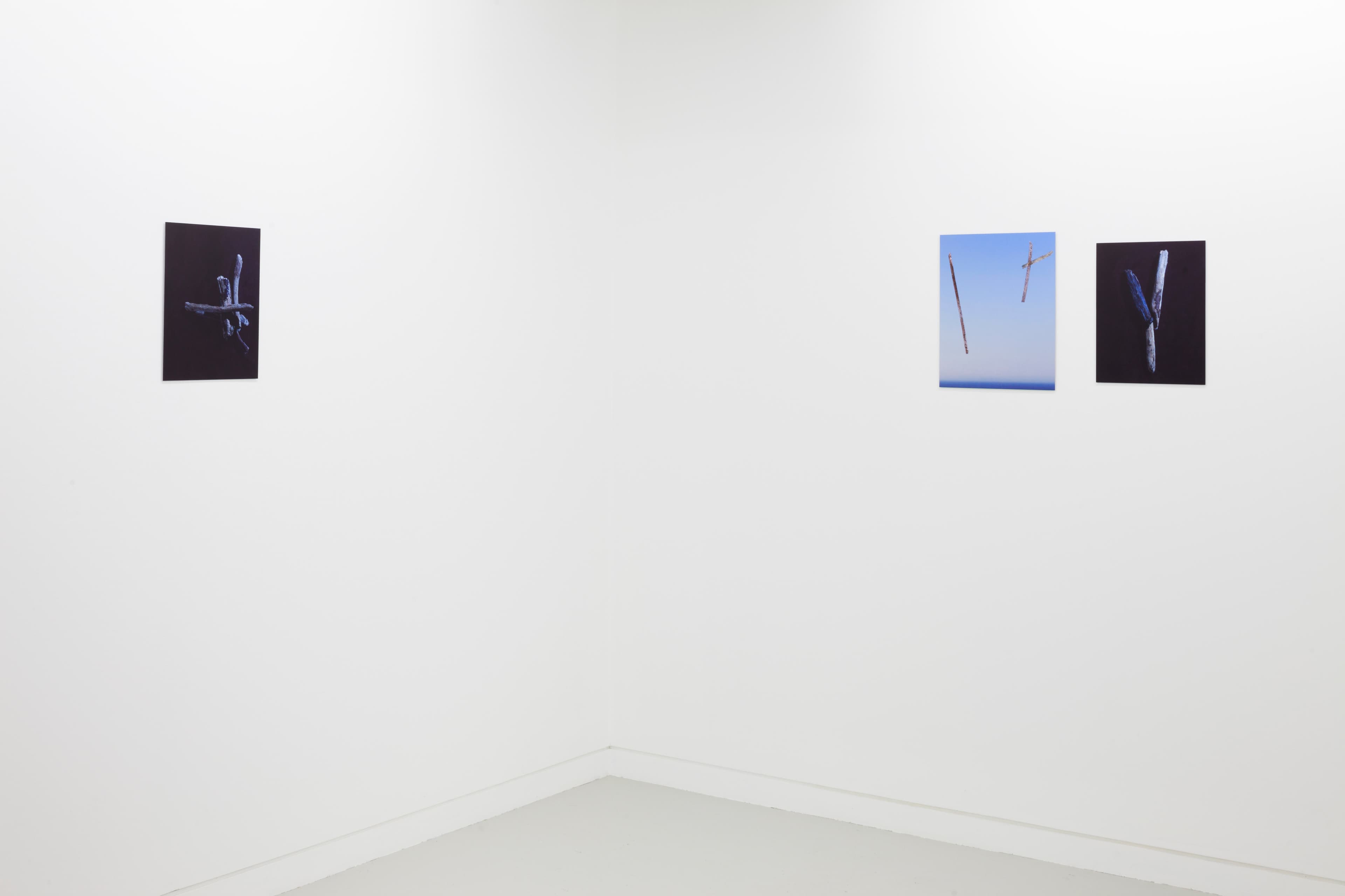 images of Joe Clarke's work in his exhibition 'Every song the same' at Workplace in London