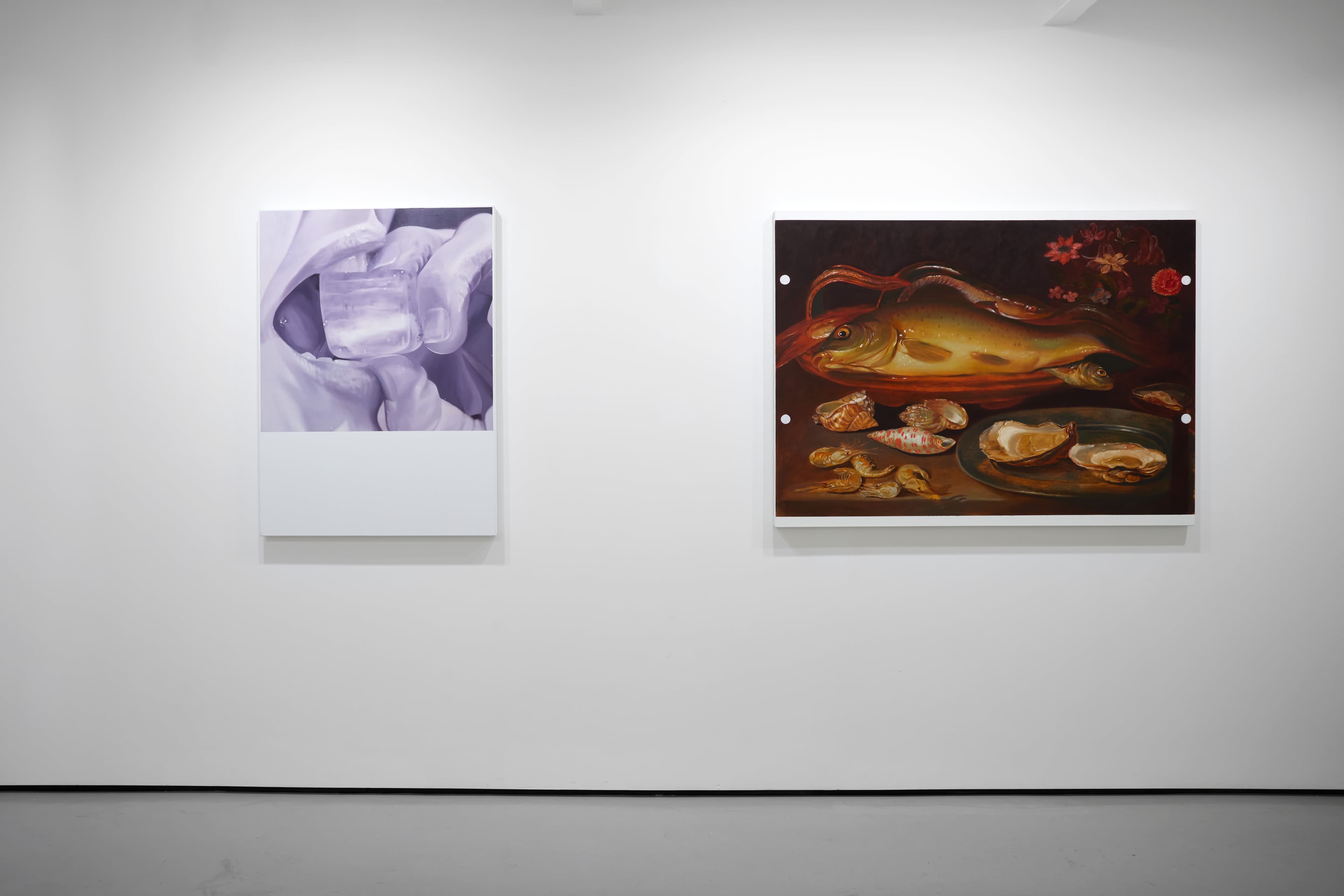 Installation shots of Robin Megannity's exhibition 'Call of The Void' at Workplace | London