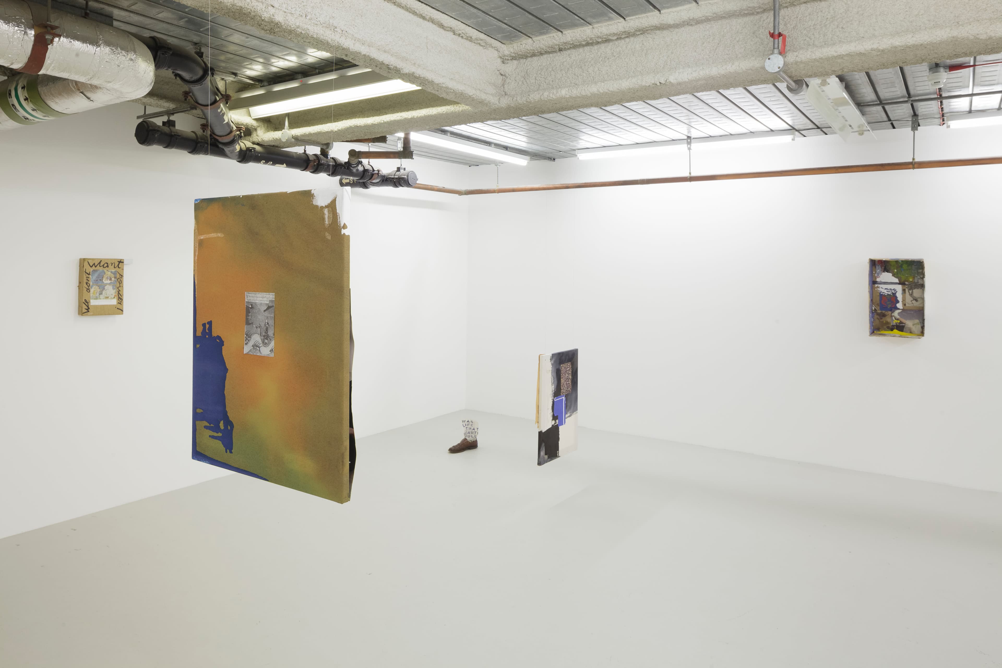 installation shots of Hugo Canoilas' exhibition at Workplace London