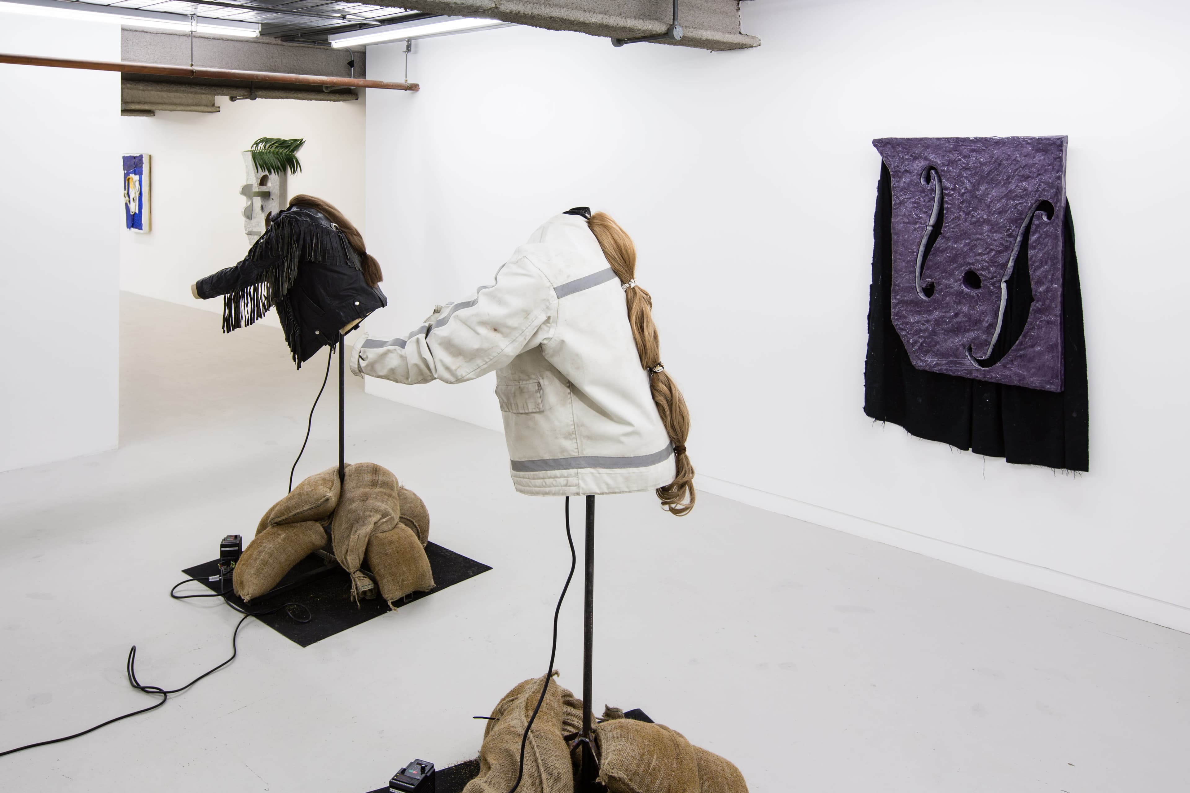 Installation shots of Mike Pratt's exhibition 'The Meeting of Two Eyebrows' at Workplace London