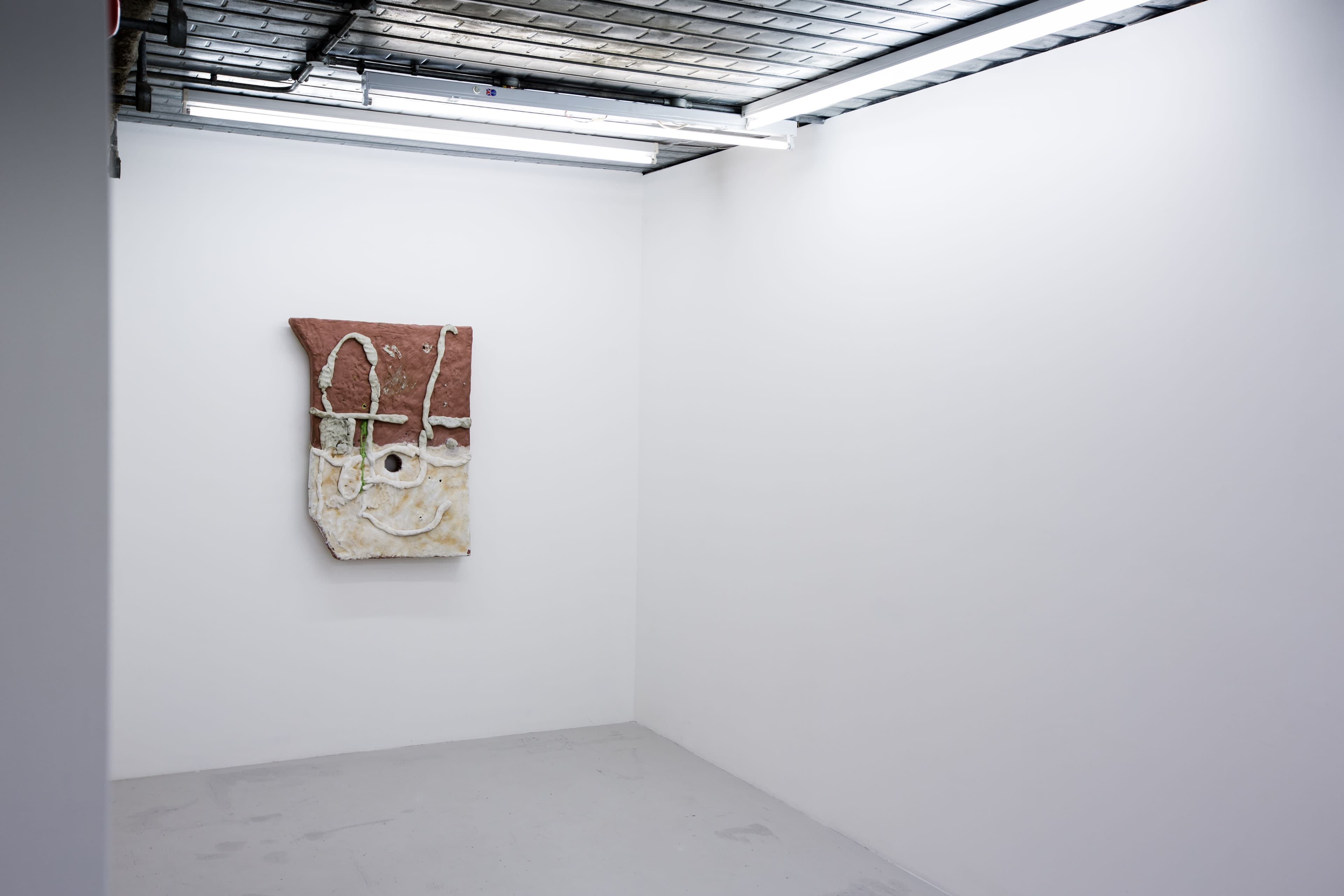 Installation shots of Mike Pratt's exhibition 'The Meeting of Two Eyebrows' at Workplace London