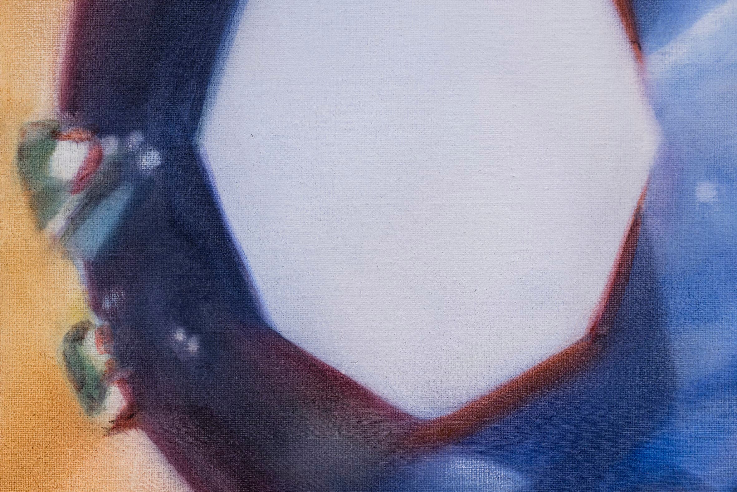 Details of a painting of a faceted jewel in close crop by Rachel Lancaster