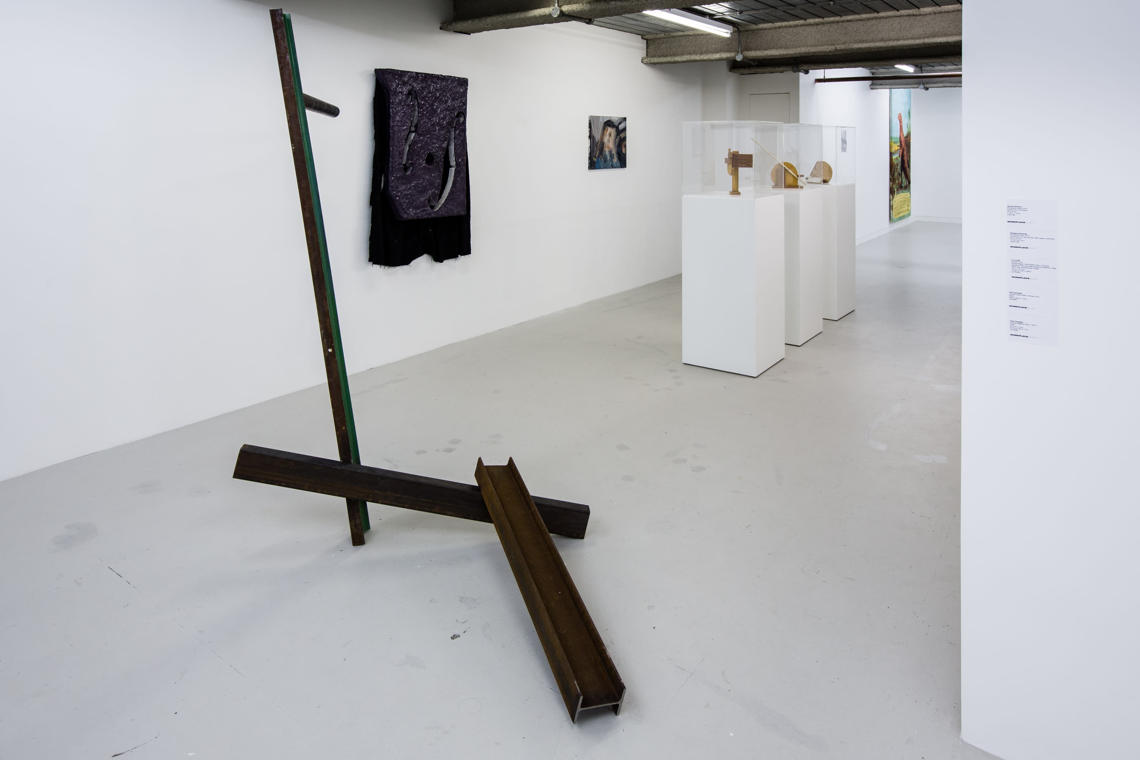 Installation shots of 'Satellite Satellite' a group exhibition at Workplace London 