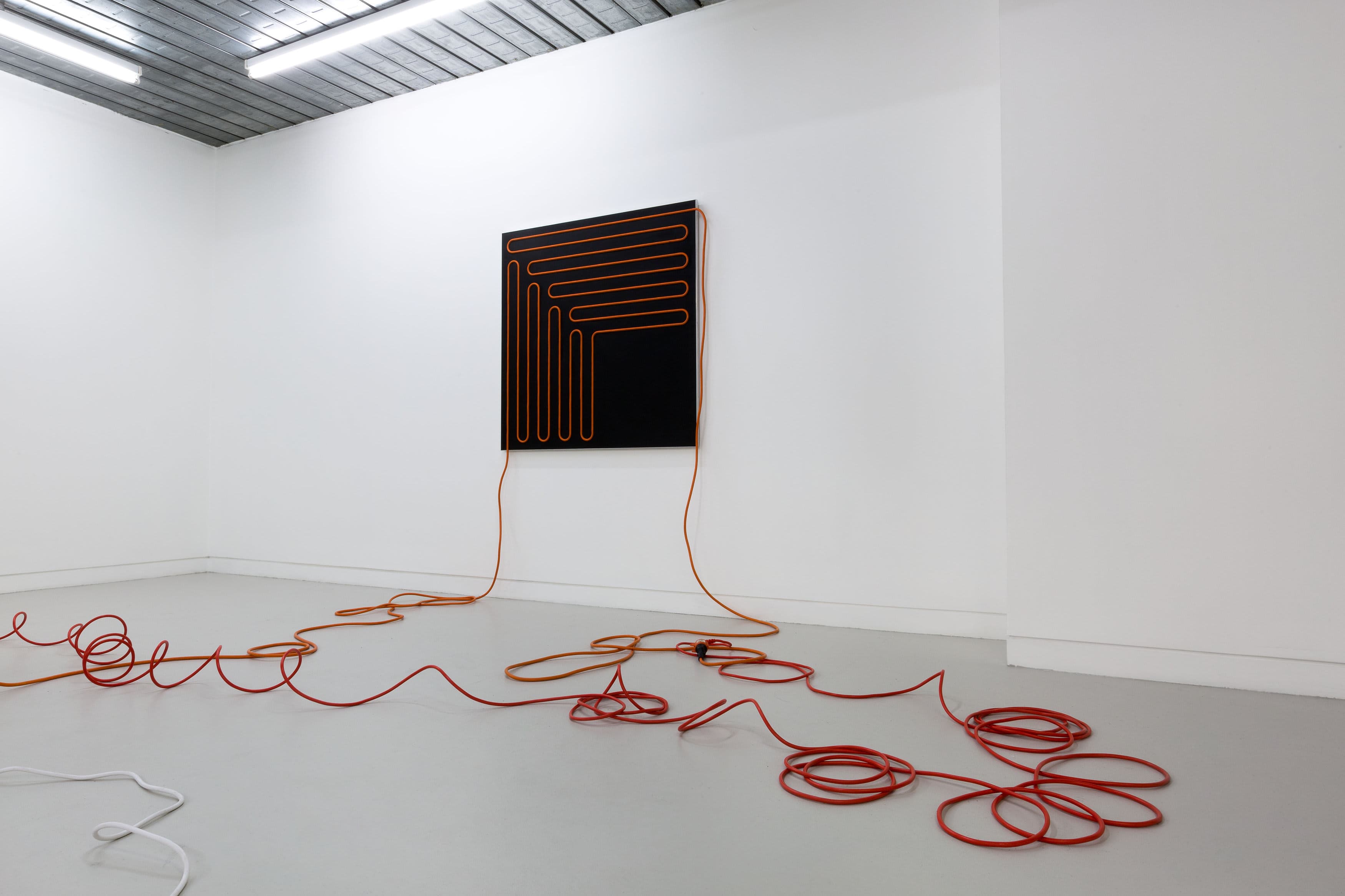 Installation shots of Jacob Dahlgren's exhibition 'Third Uncle' at Workplace London