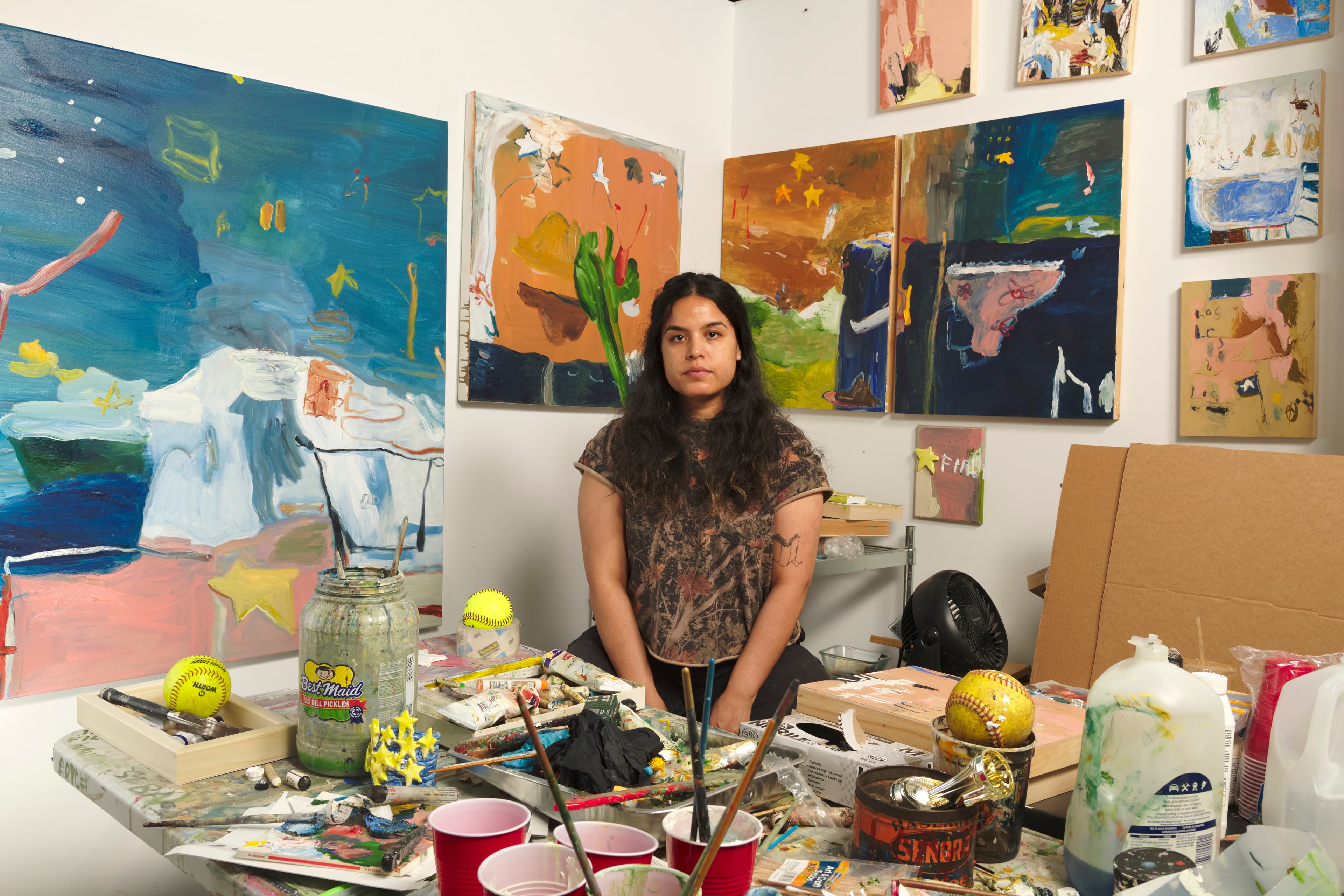 b chehayeb in her studio