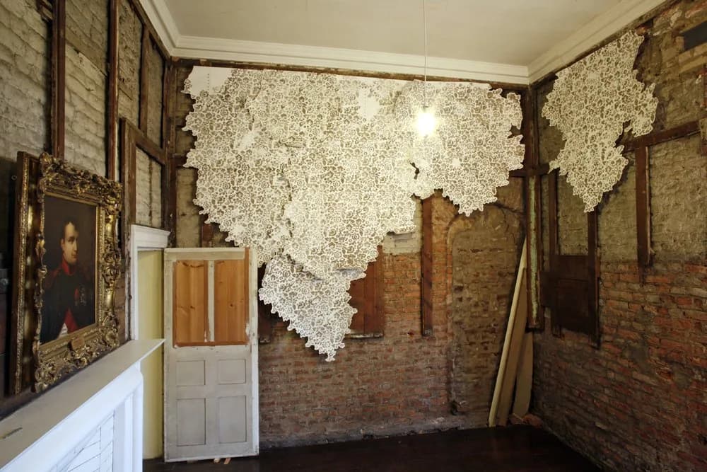 Catherine Bertola, Layer/s, lost without trace (detail), 2009