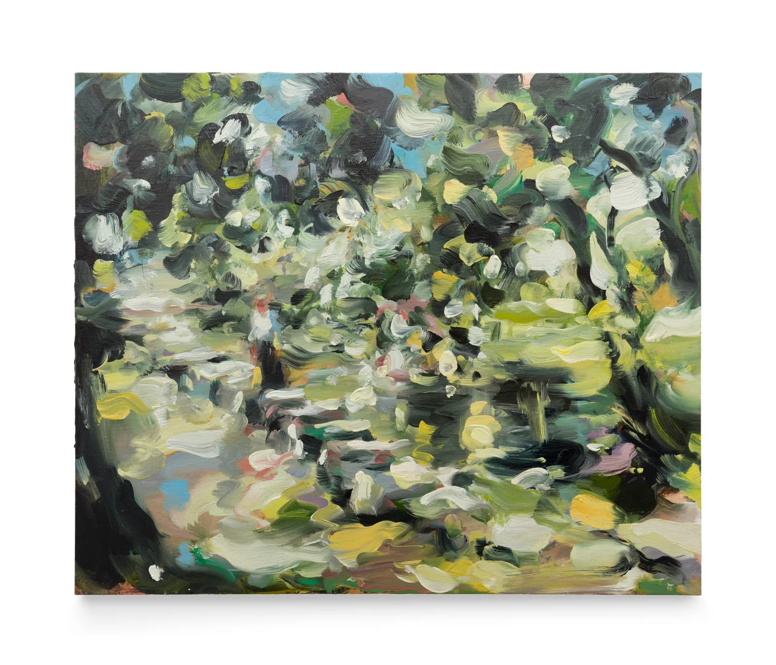A painting by Laura Lancaster of a figure in a landscape