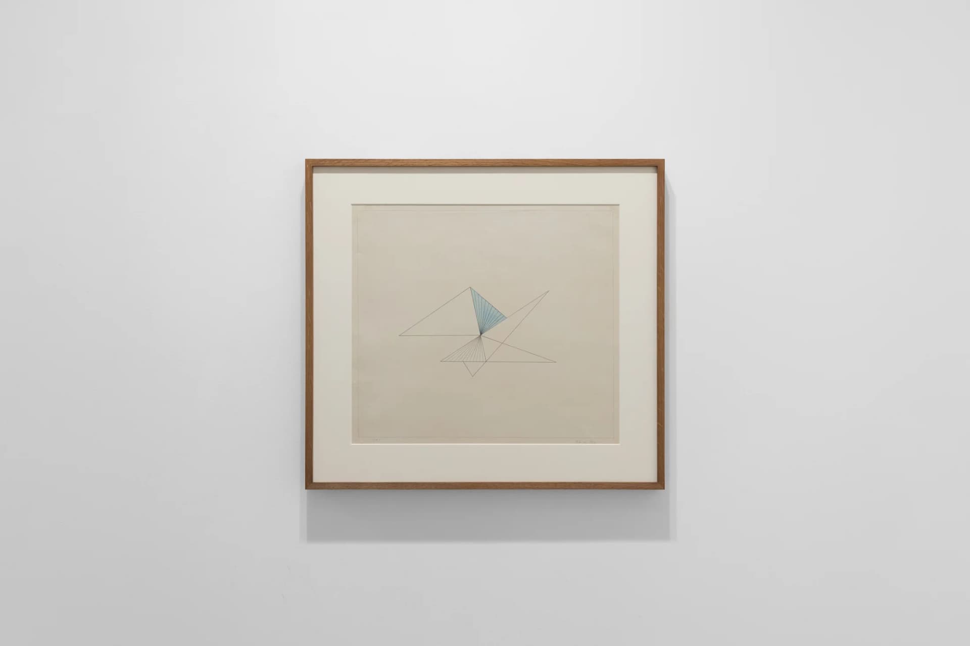 A framed drawing by Marlow Moss