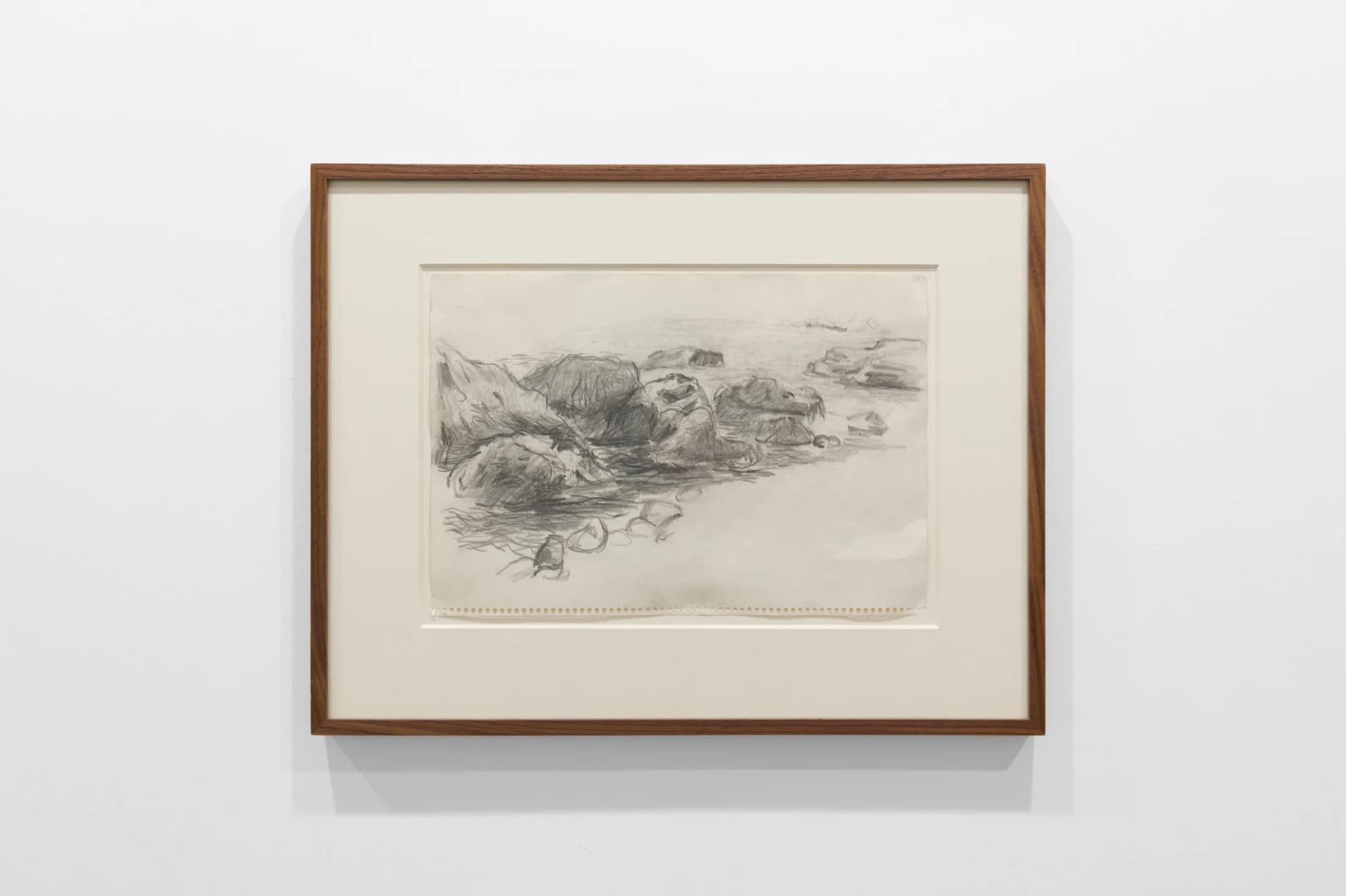 A framed drawing by Paul Thek