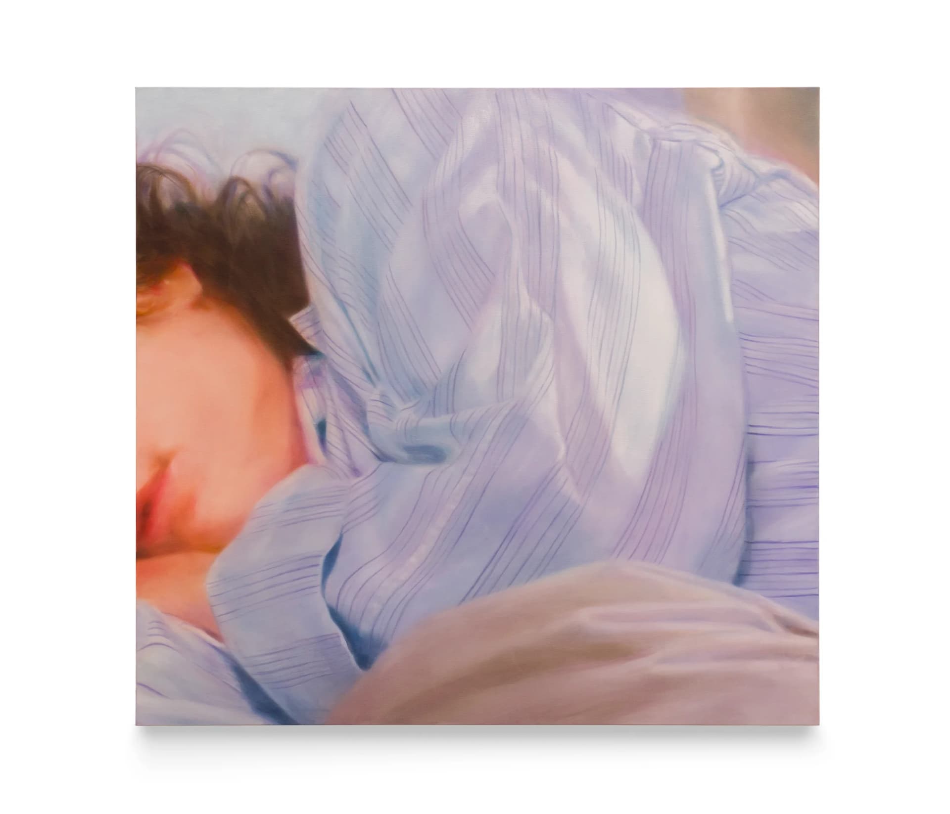 A detail of a painting by Rachel Lancaster of a woman lying on her side