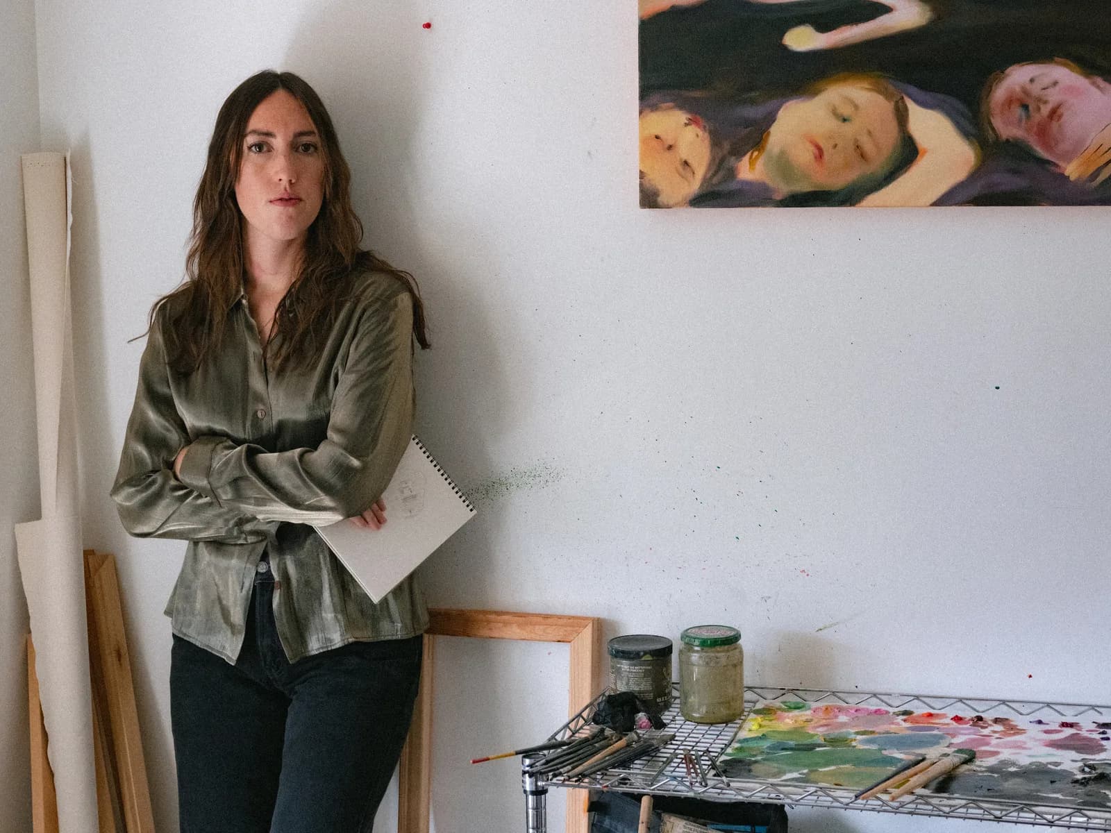 Cathleen Clarke in her studio