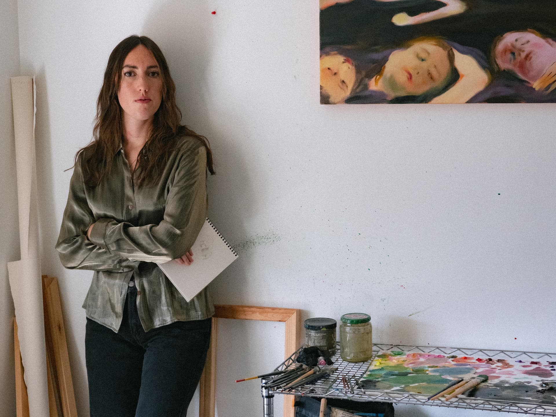 Cathleen Clarke in her studio