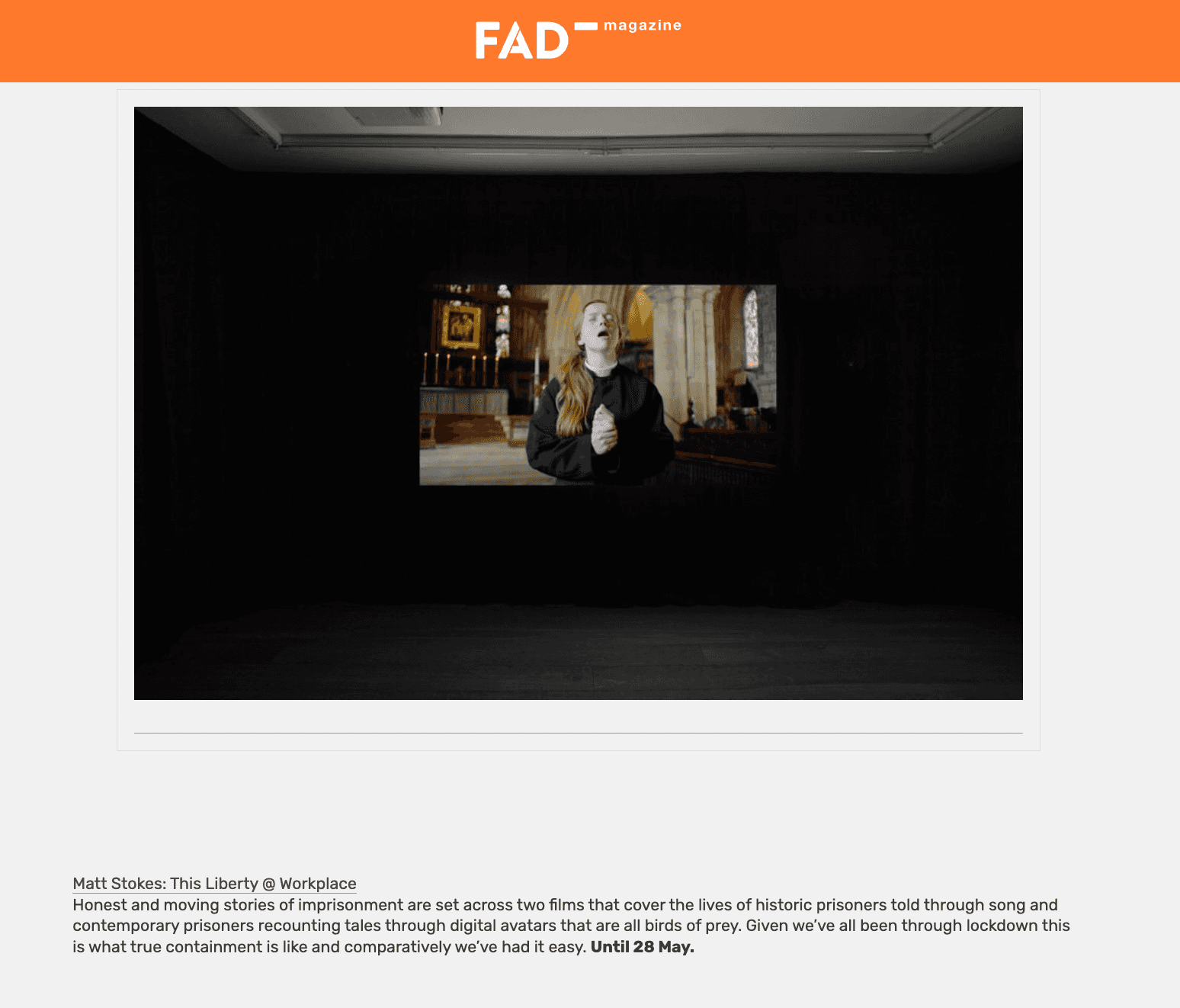 FAD Magazine -The Top 6 Art Exhibitions To See In London in Late May